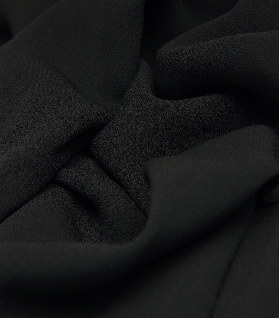 Crepe High-Waist Trousers 001BLK BLACK Image 5