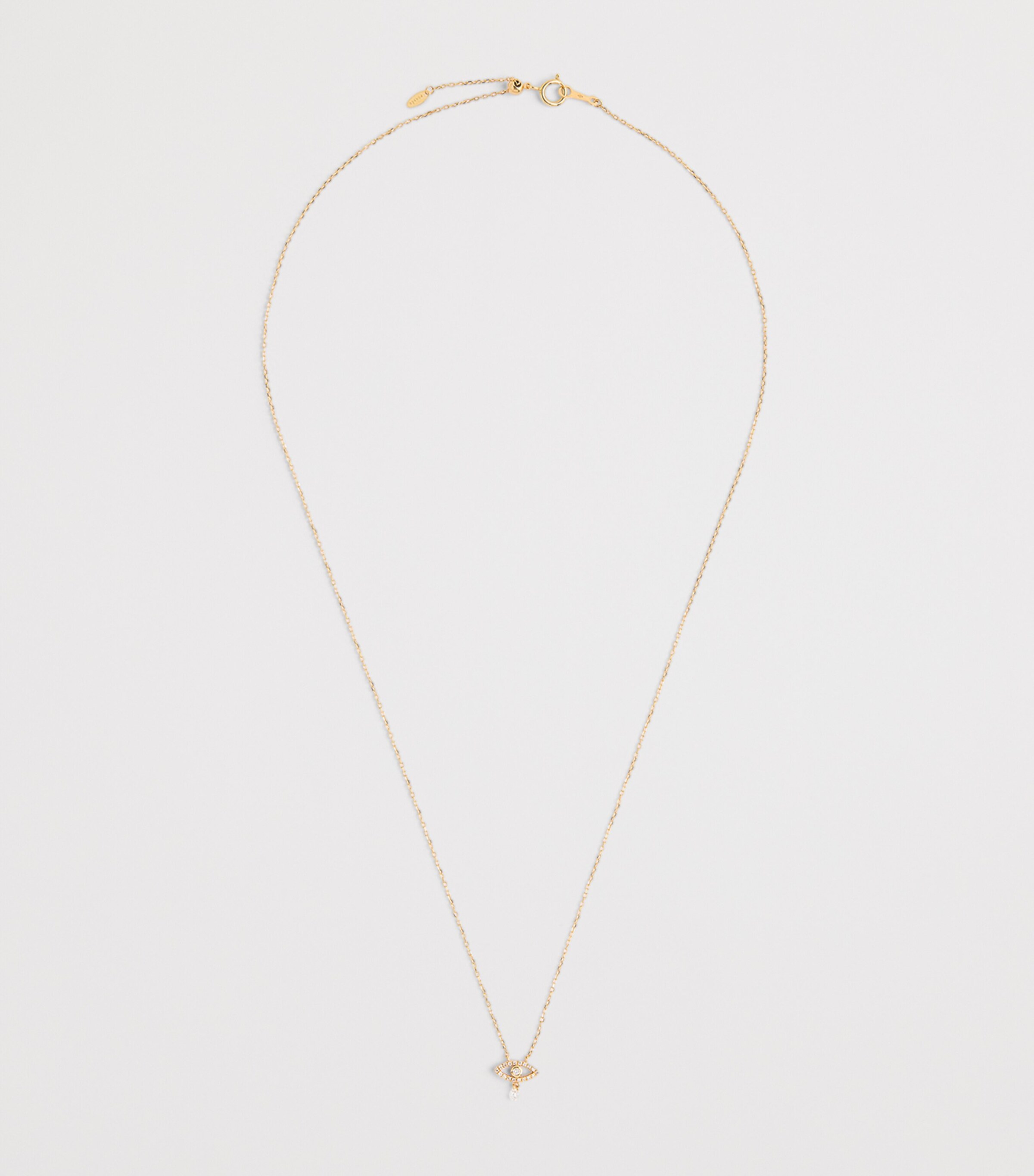 Persée Yellow Gold and Diamond Evil Eye Symbols Necklace Yellow Gold Image 3