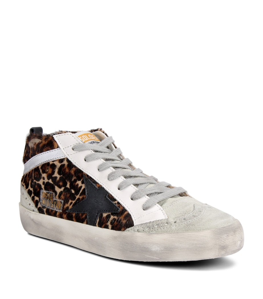 Calf Hair Mid Star Sneakers DK.BRN COM Image 1