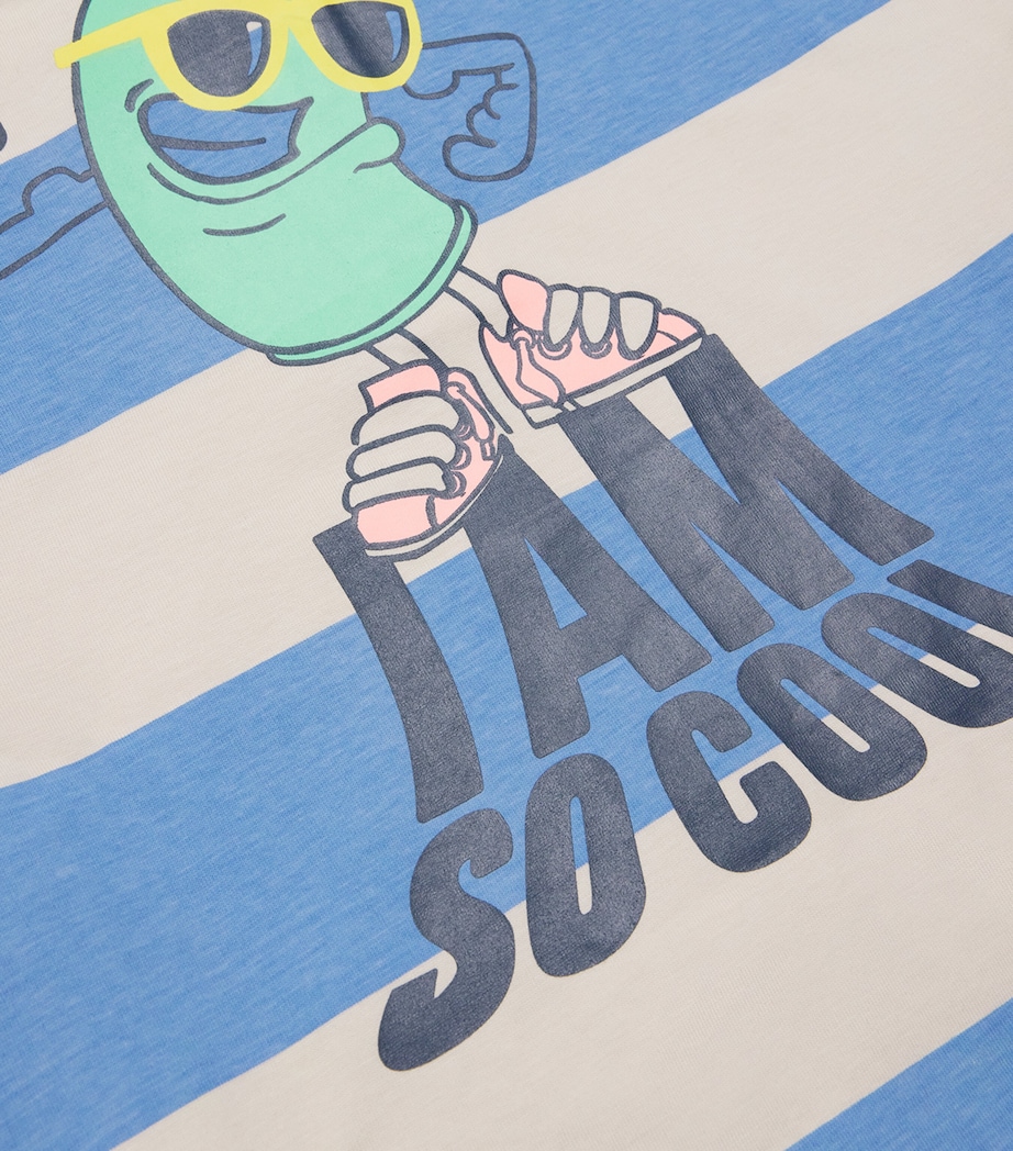 Cotton Stripe Polo Shirt (2-6 Years) PALE BLUE Image 4