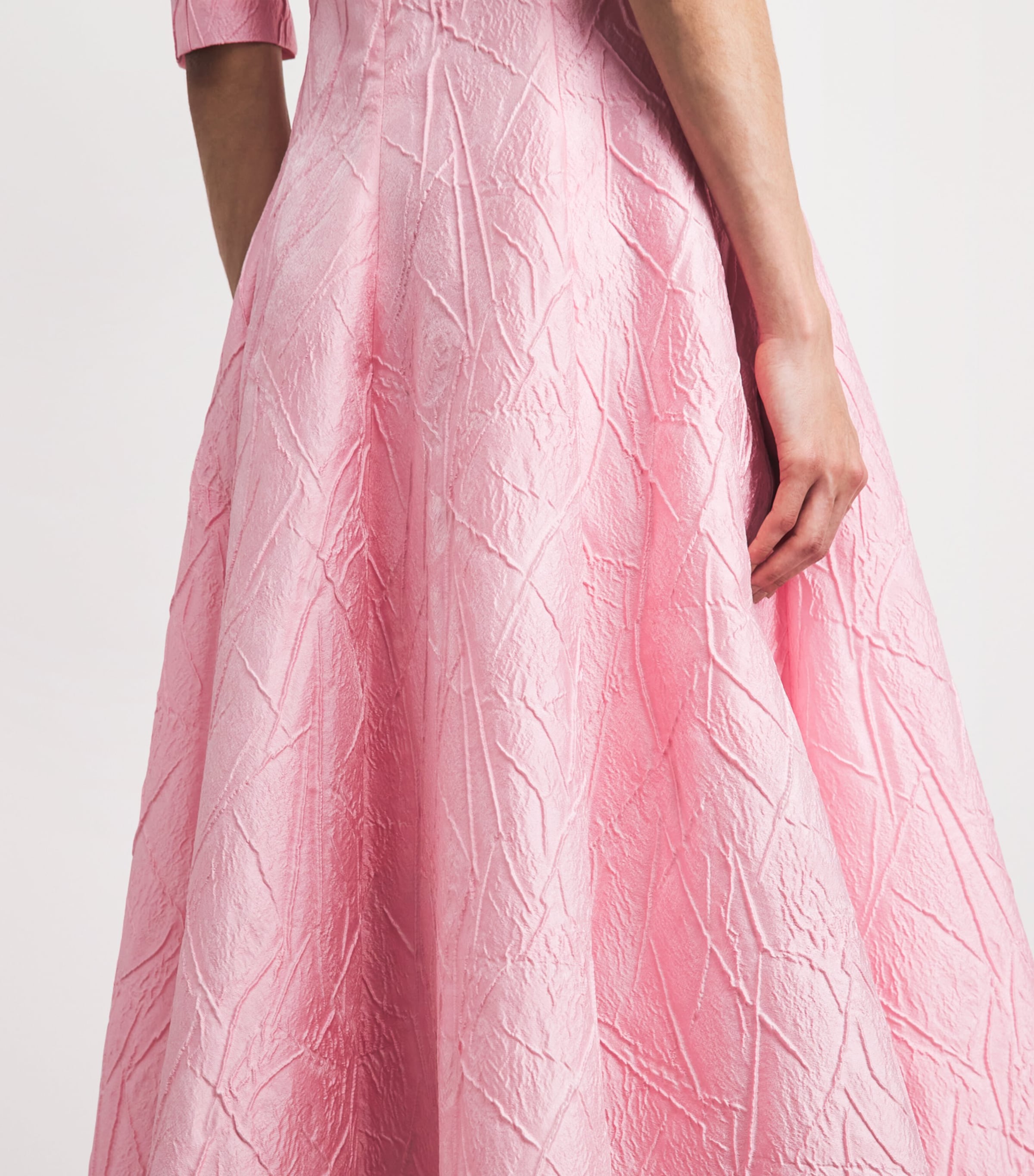 Talbot Runhof Womens Jacquard Gown Rosa Image 5