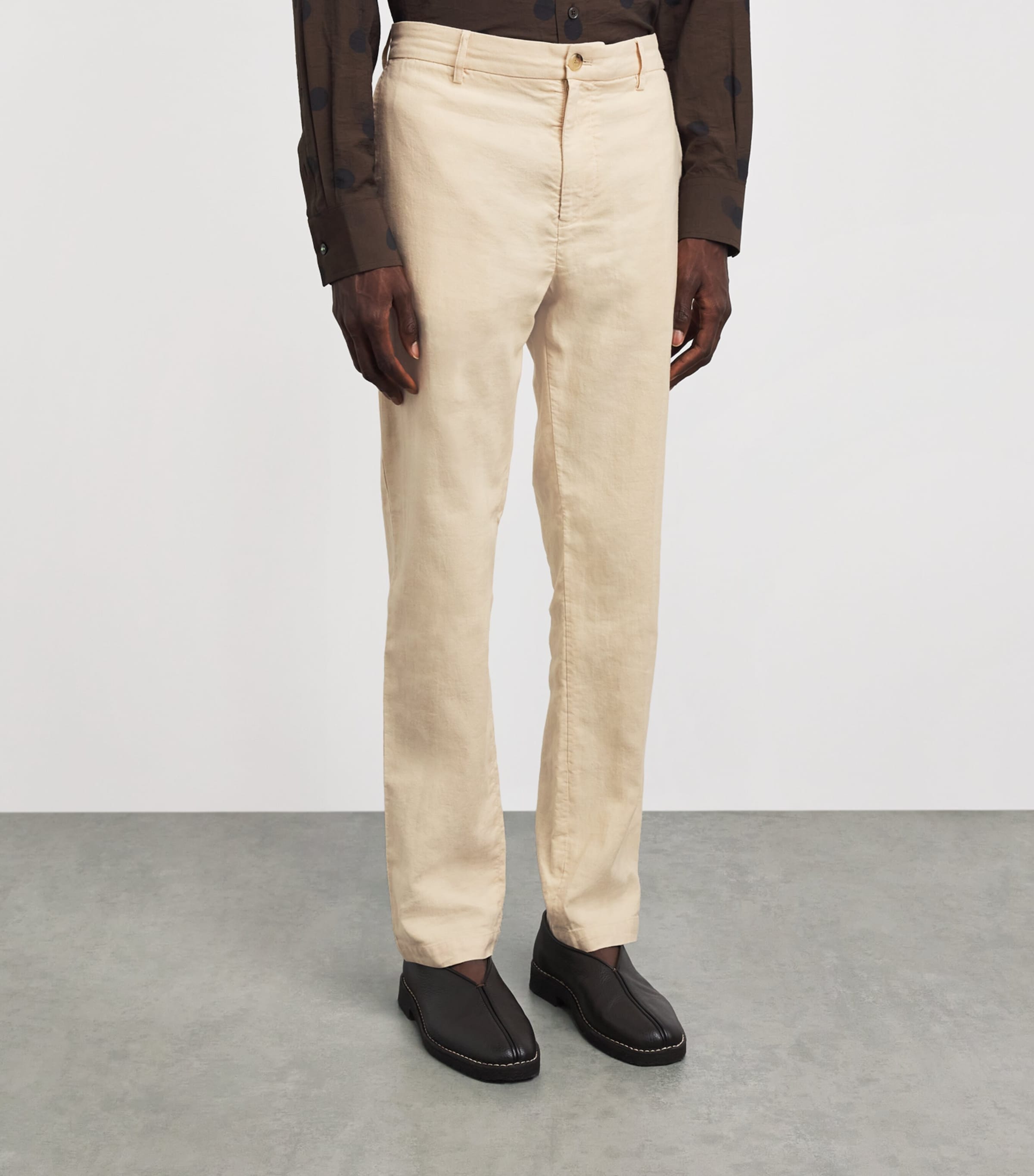 Paul Smith Mens Cotton-Blend Chinos Beige Image 4