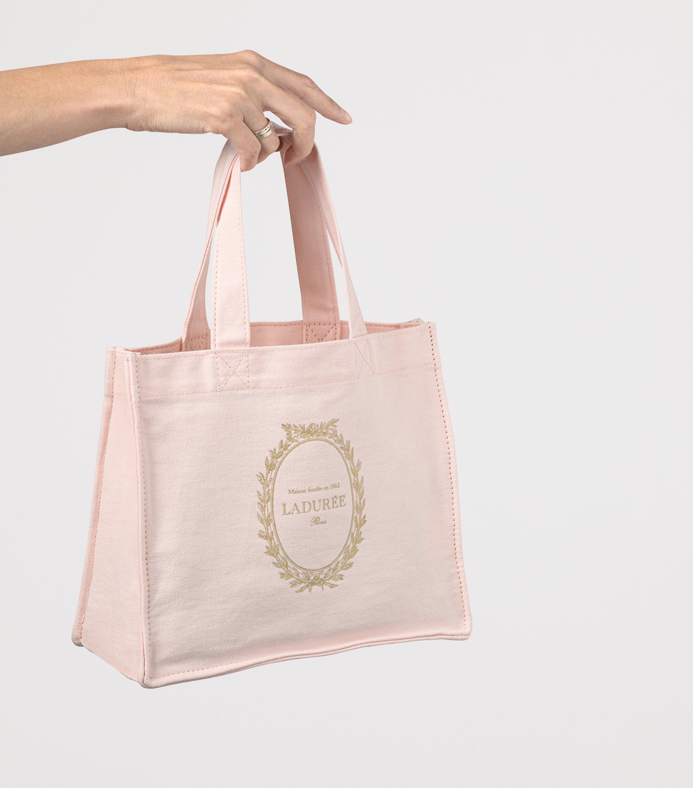 Mini Organic Cotton Logo Tote Bag NO COLOUR Image 3