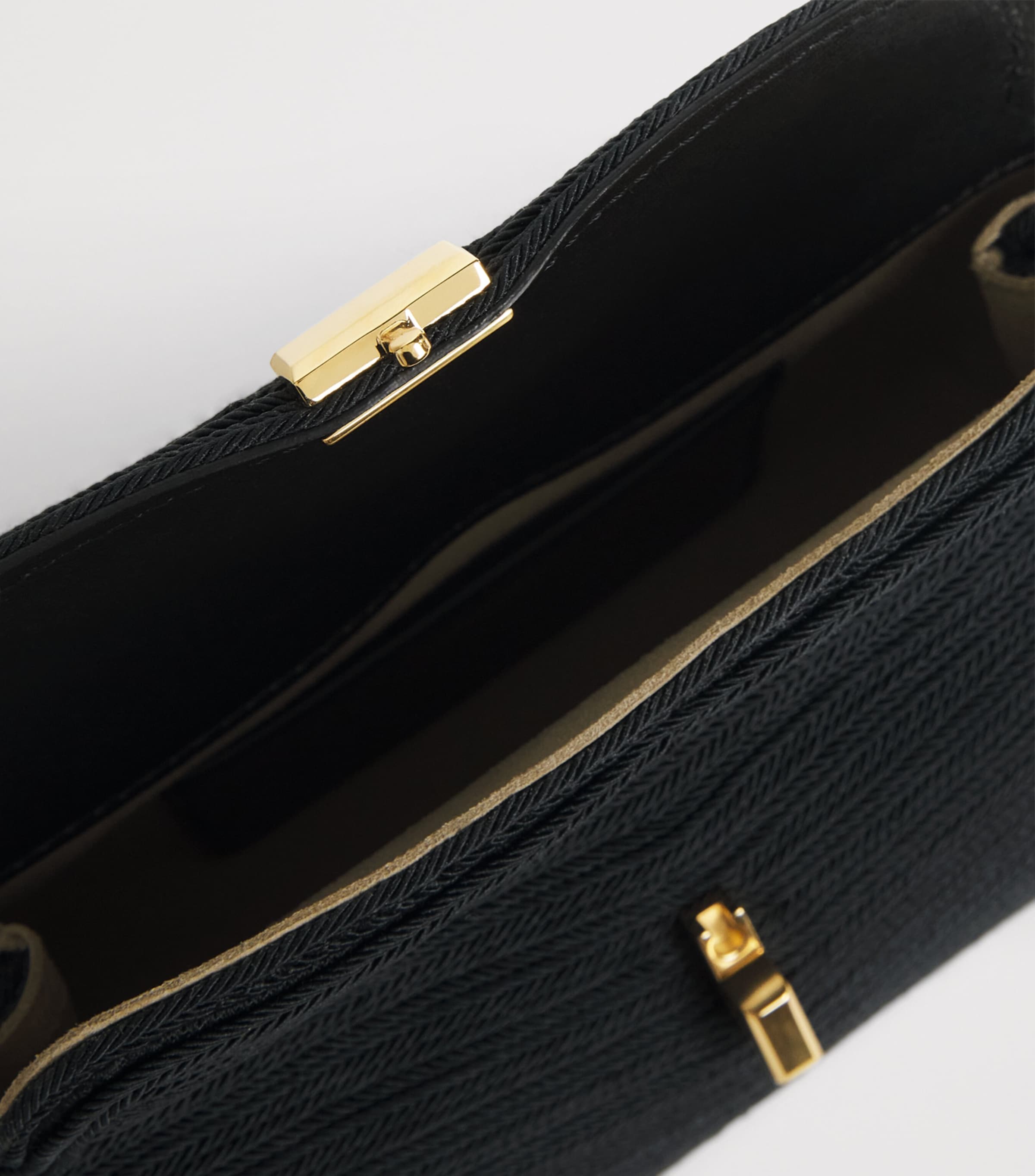 Toteme Mini Woven Clutch Bag Black Image 5