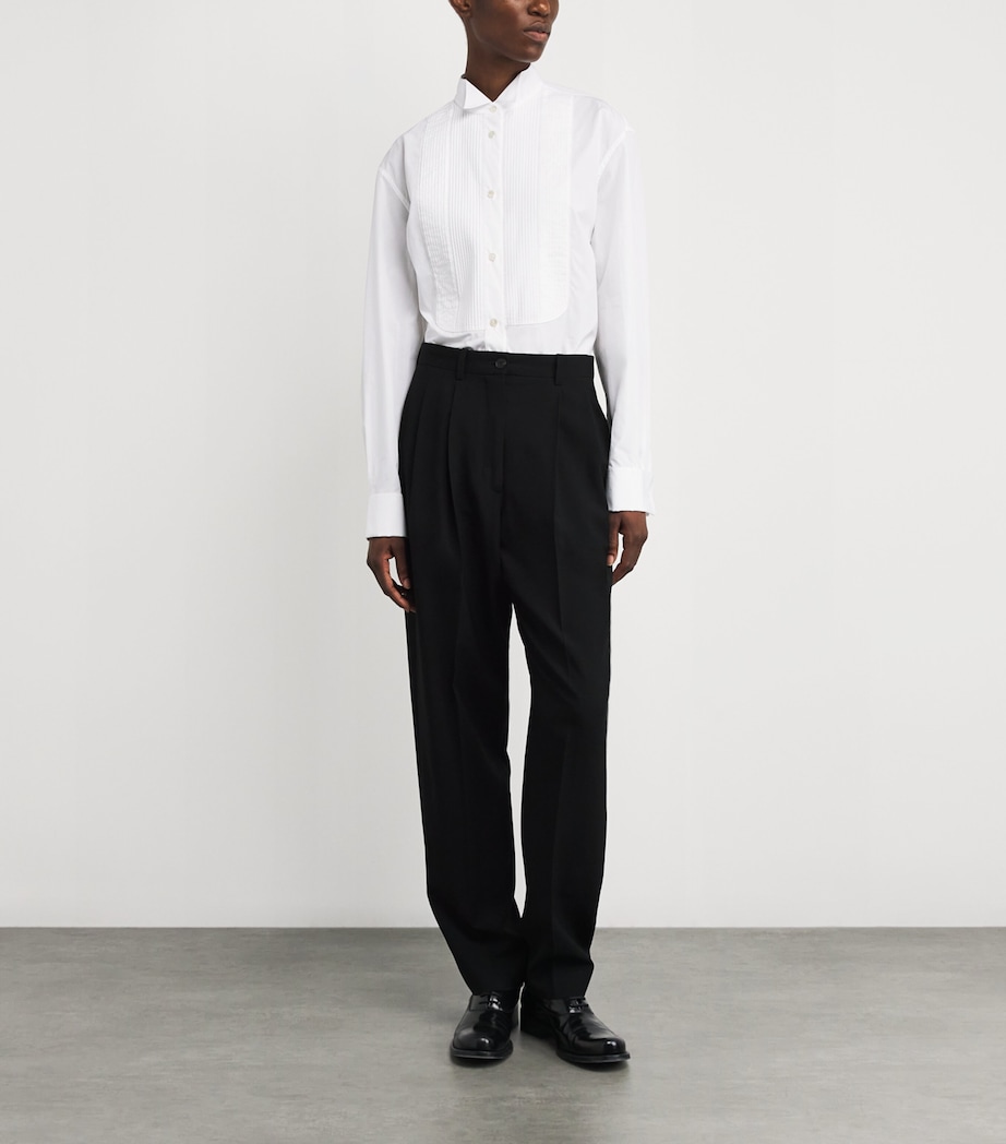 Erelia Cotton Tuxedo Shirt WHITE Image 2