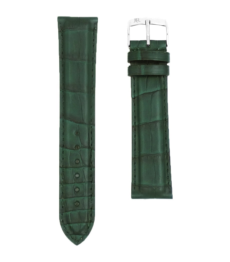Jean Rousseau Classic 3.5 Alligator Leather Watch Strap (17mm) Green Image 1