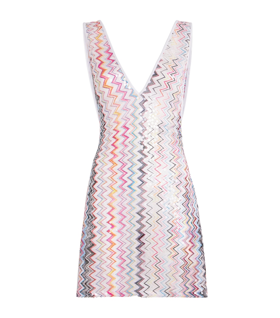 Zigzag Plunge Mini Dress SM9QG MULTICOLOR Image 1