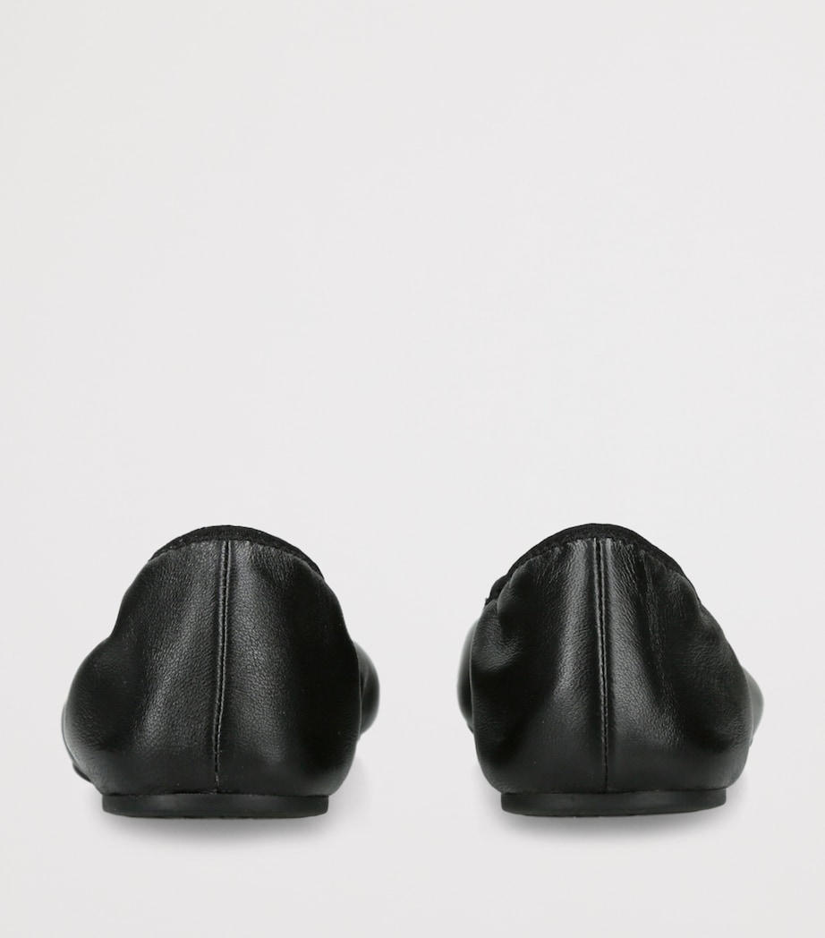 Leather Reva Travel Ballet Flats BLK/OTHER Image 2