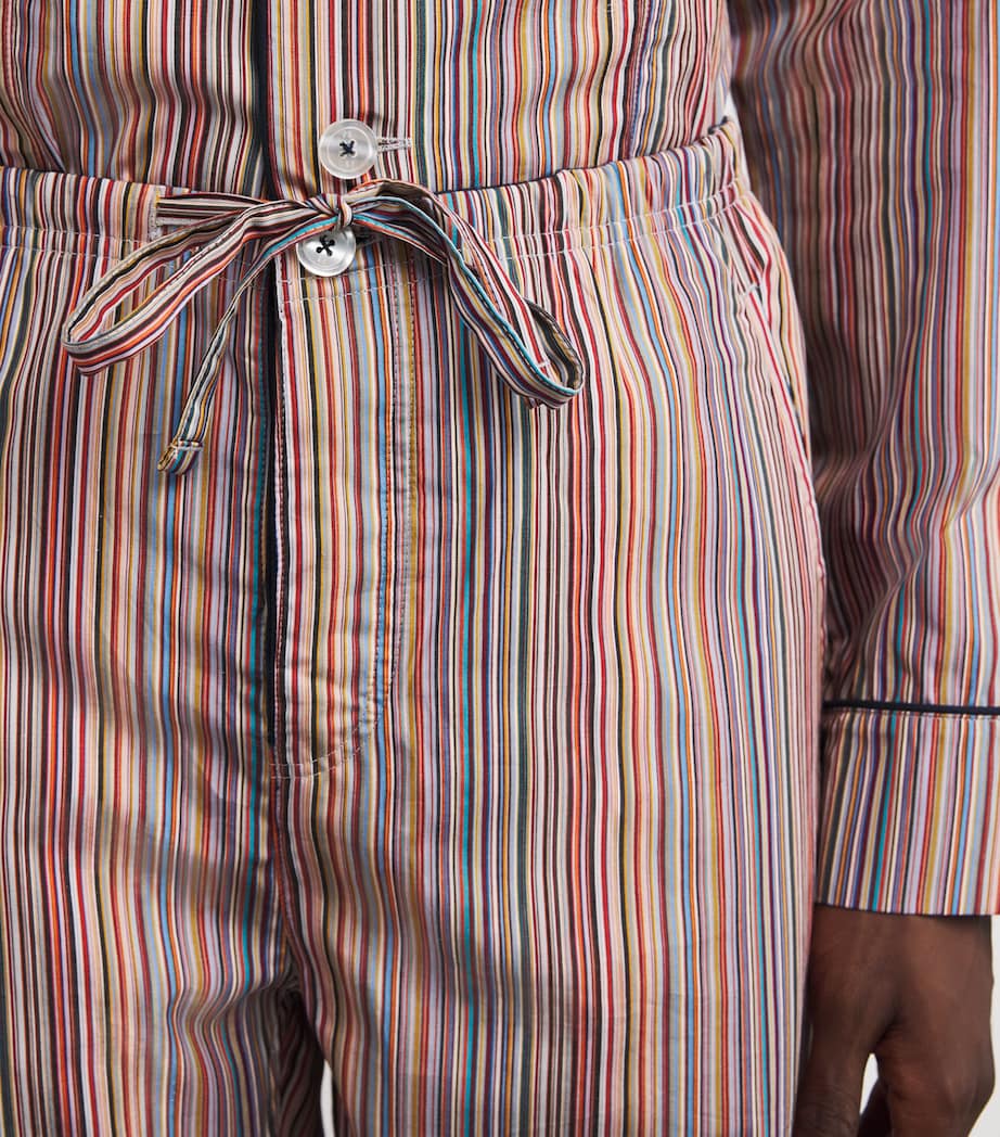Cotton Signature Stripe Pyjama Set MULTICOLOUR Image 6