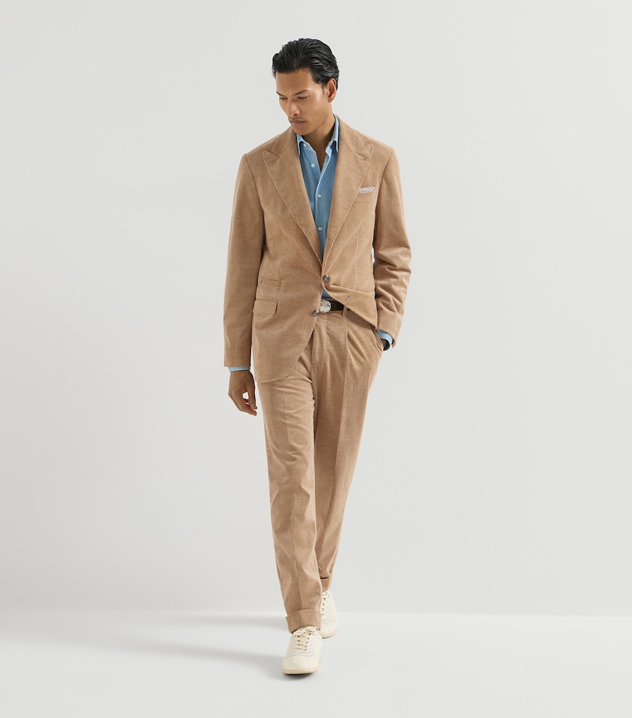 Brunello Cucinelli Mens Cotton-Cashmere-Blend Corduroy Image 2