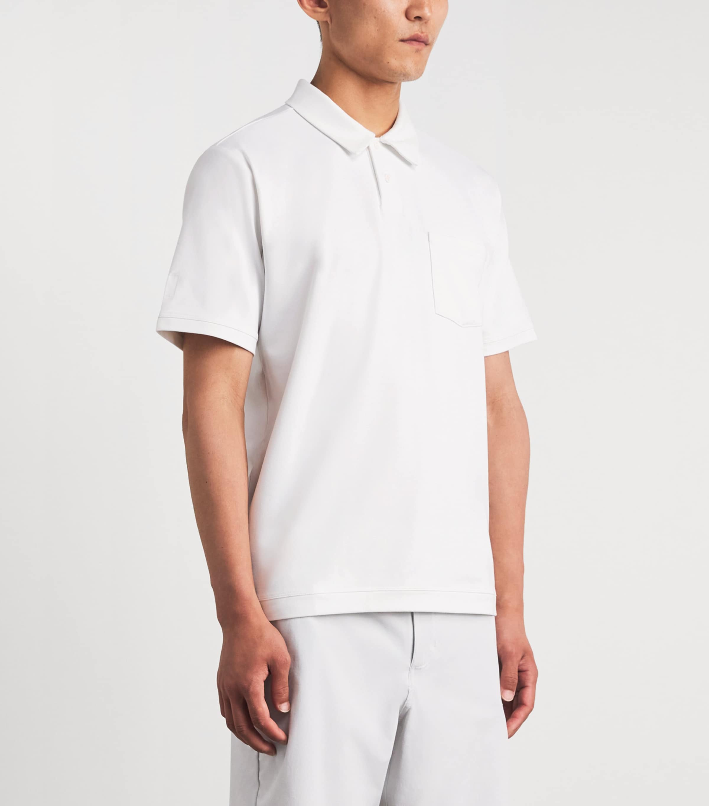 VUORI Mens Ponto Performance Polo Shirt Wht White Image 4