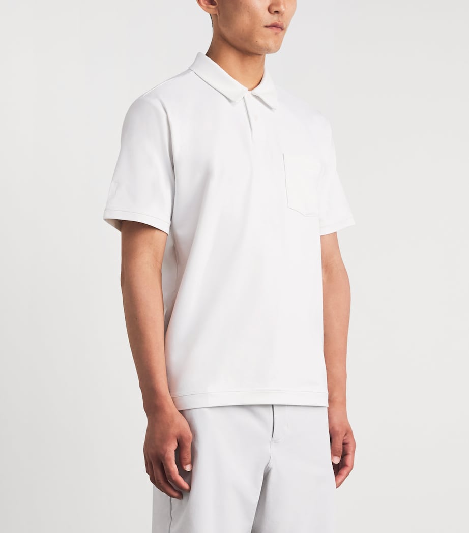 VUORI Mens Ponto Performance Polo Shirt Wht White Image 4