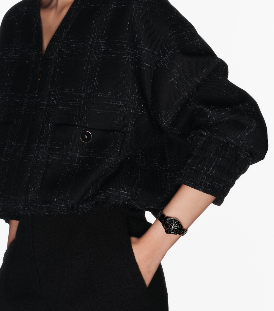 CHANEL Ceramic and Steel J12 Watch 28mm Black Image 3