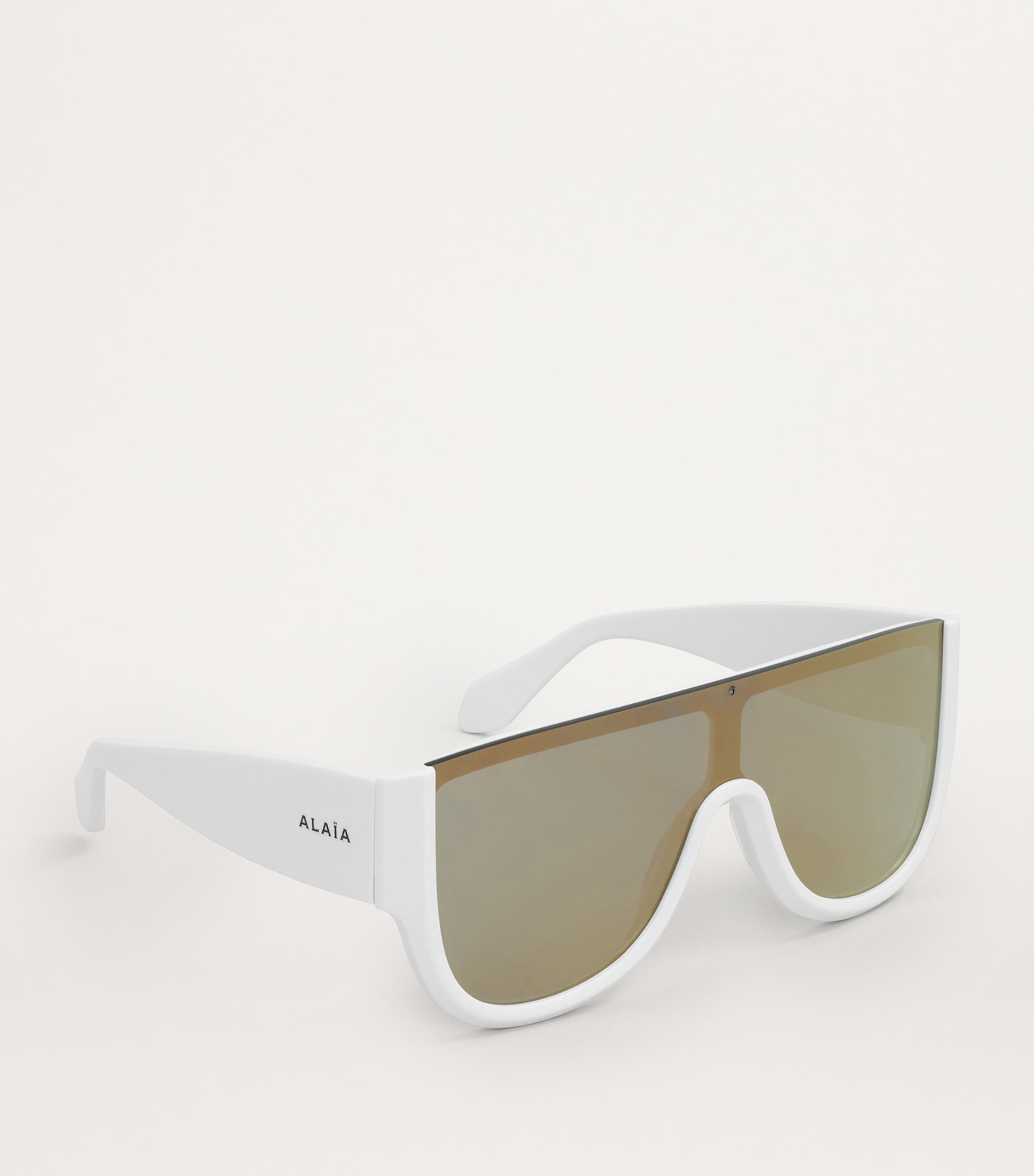 Square Sunglasses BLANC/OR Image 2