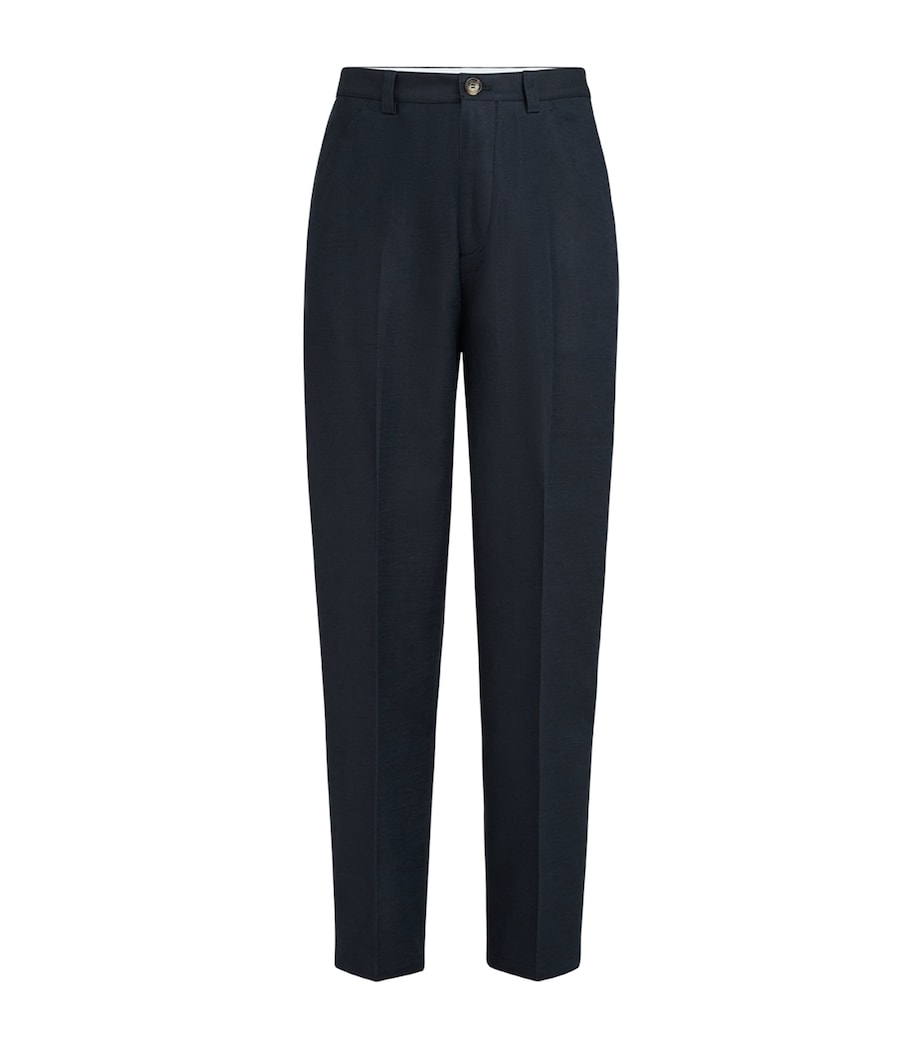 Brunello Cucinelli Mens Cotton-Linen Panama Trousers Image 1