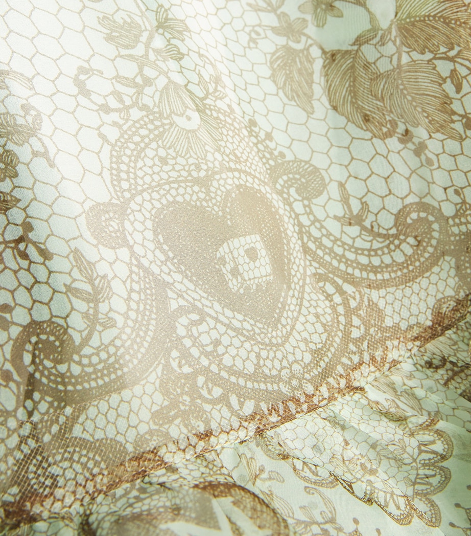 Silk Flutter Maxi Skirt MNTLACPRIMNT LCEPRNT Image 5