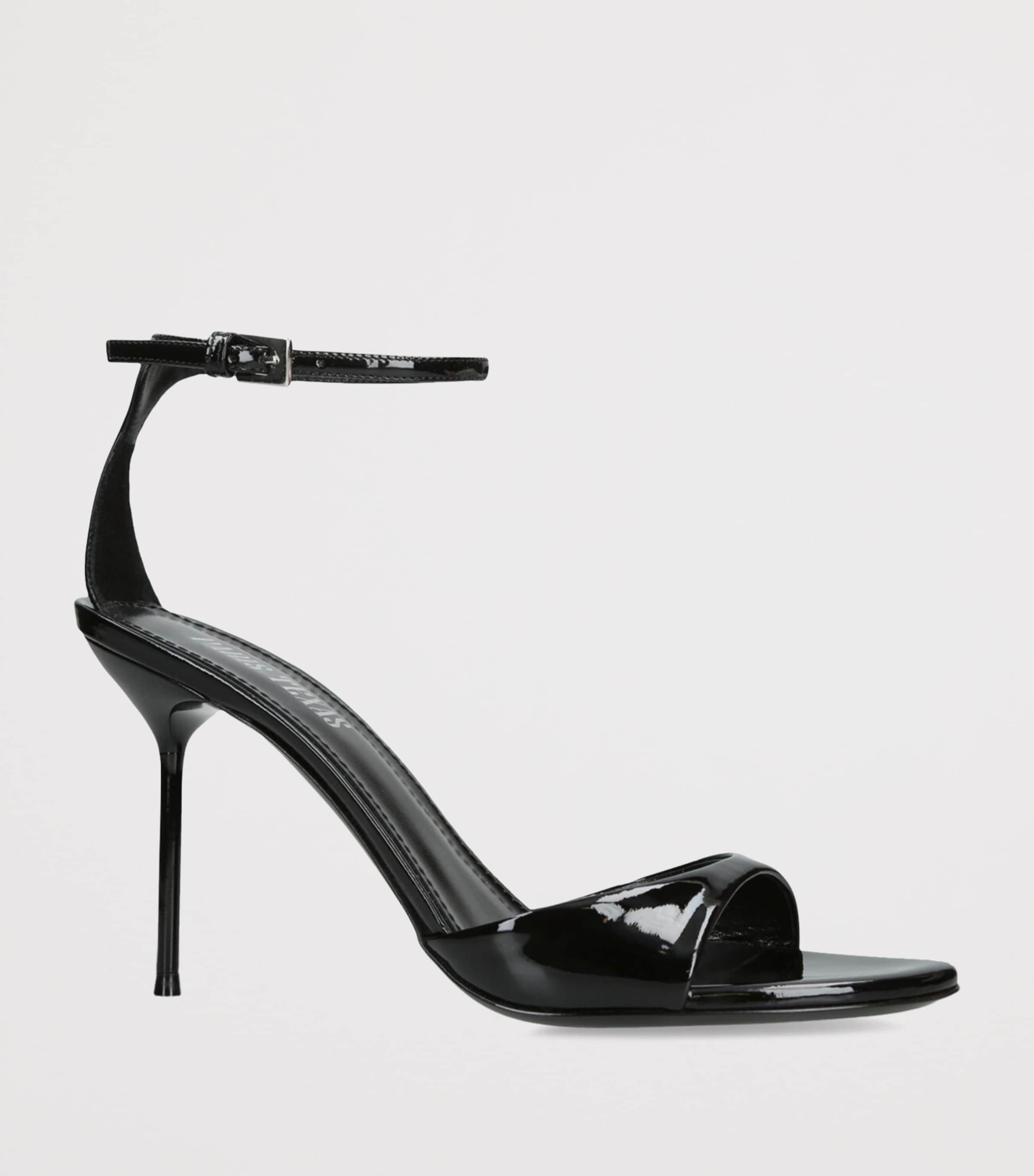 Patent Leather Lidia Heeled Sandals 90 BLACK Image 3