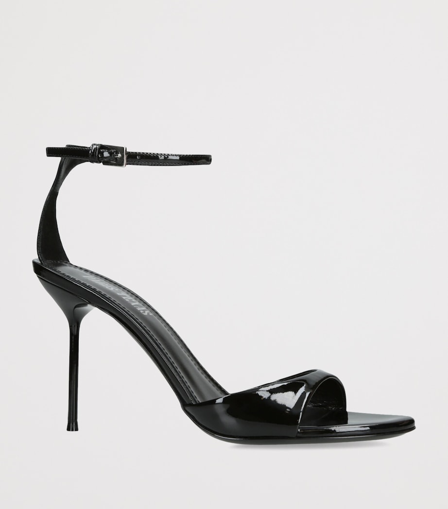 Patent Leather Lidia Heeled Sandals 90 BLACK Image 3