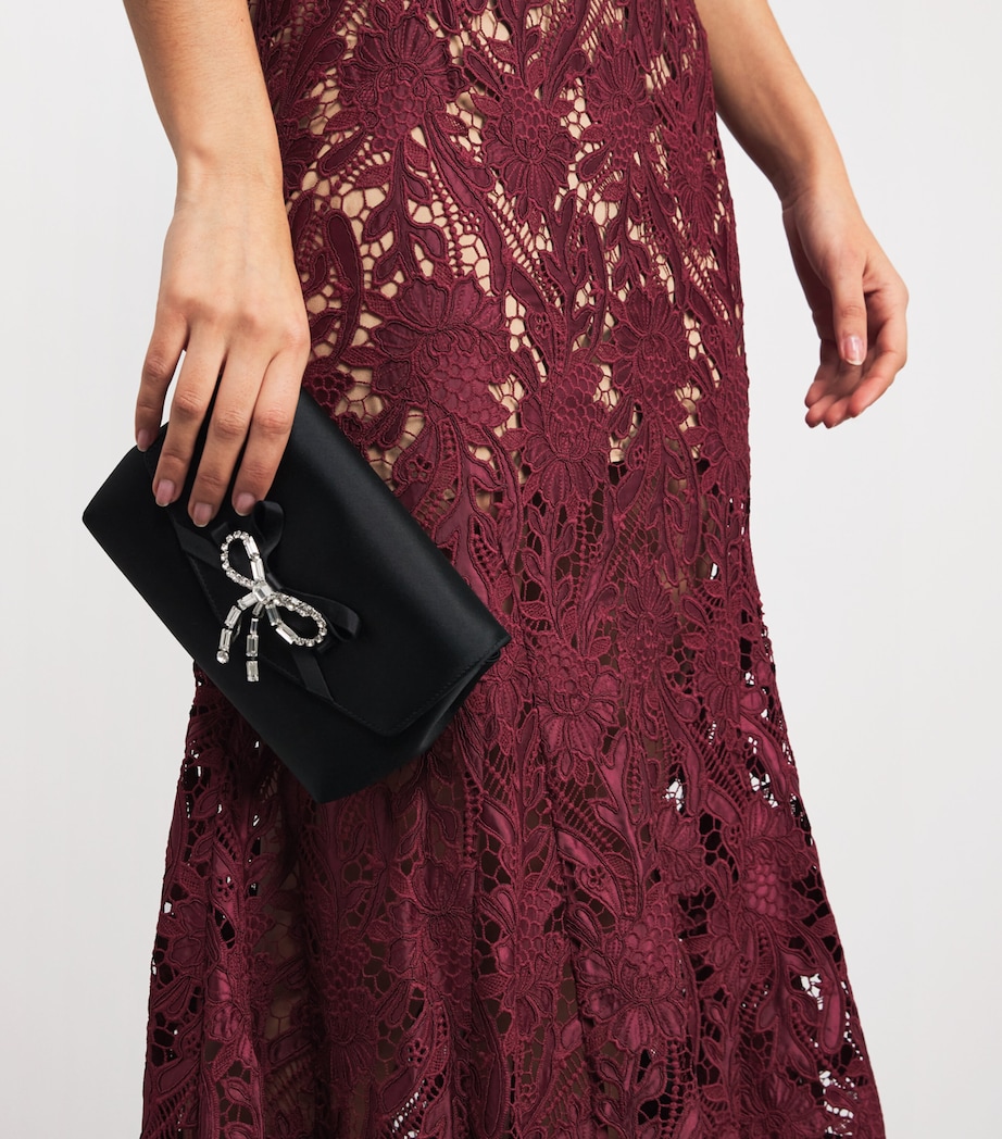 Guipure Lace Midi Dress BURGUNDY Image 6