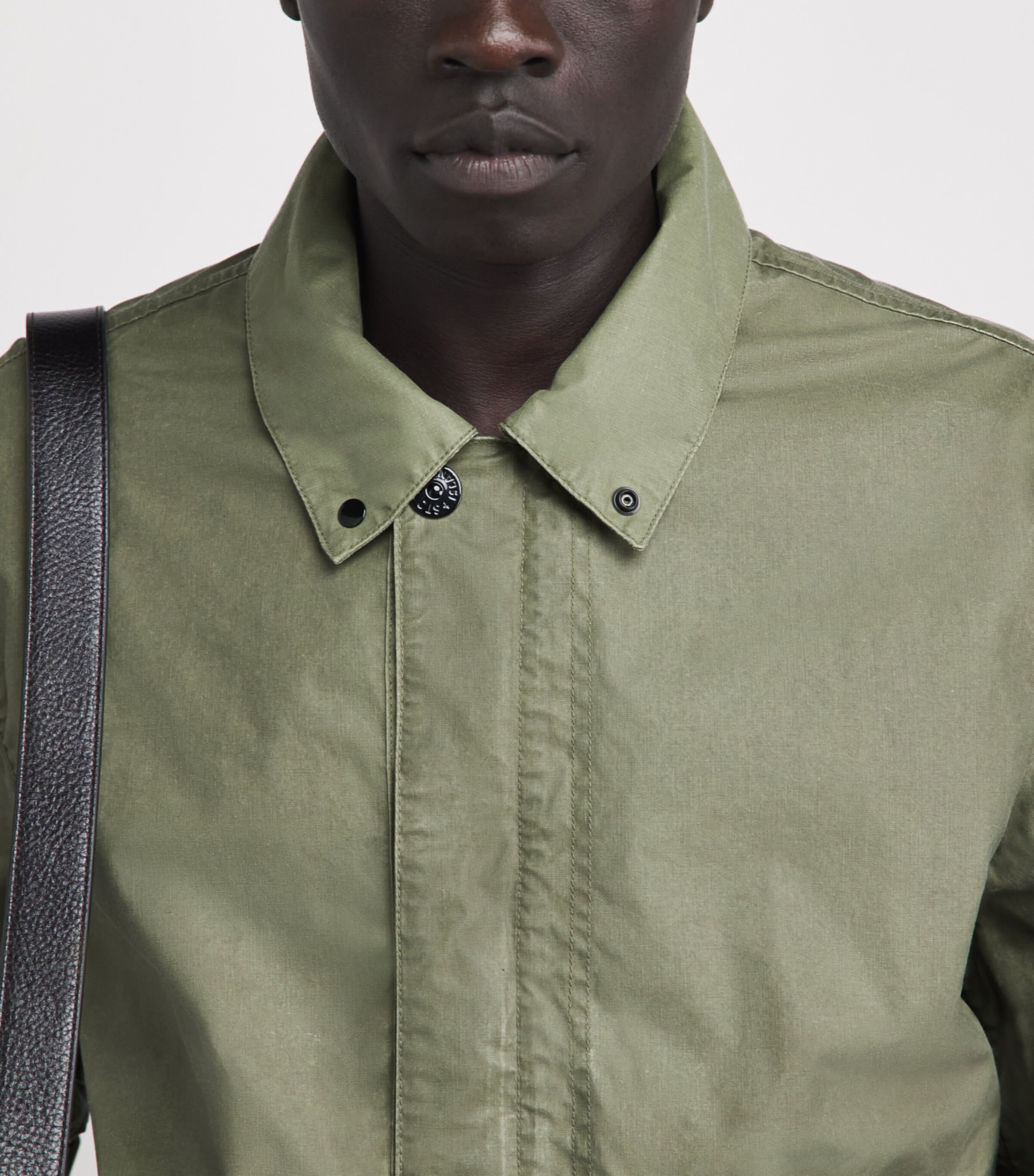 Stone Island Mens Waxed Canvas Coach Jacket Image 3