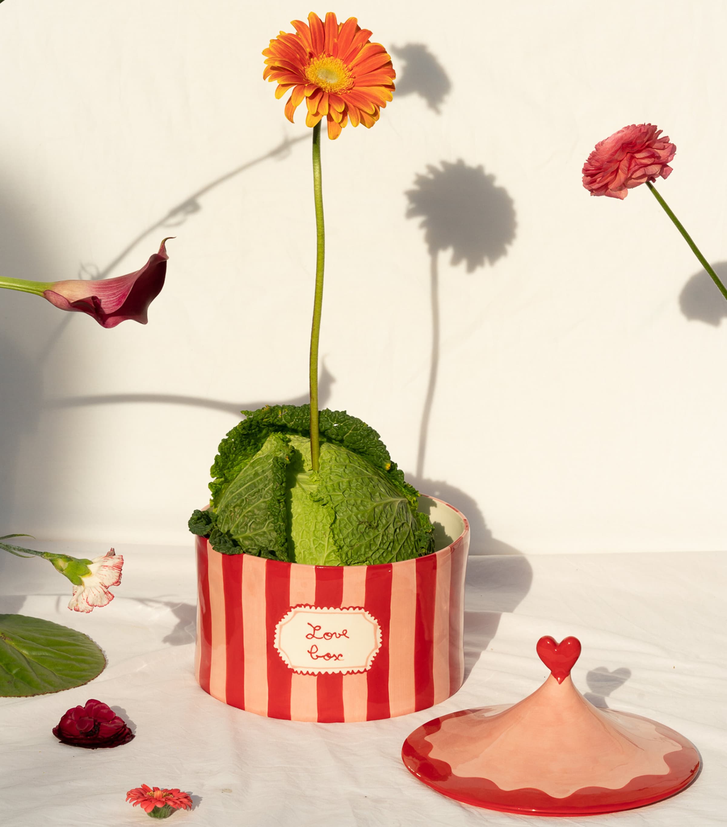 Love Box Storage Jar (25cm) RED AND PINK Image 3