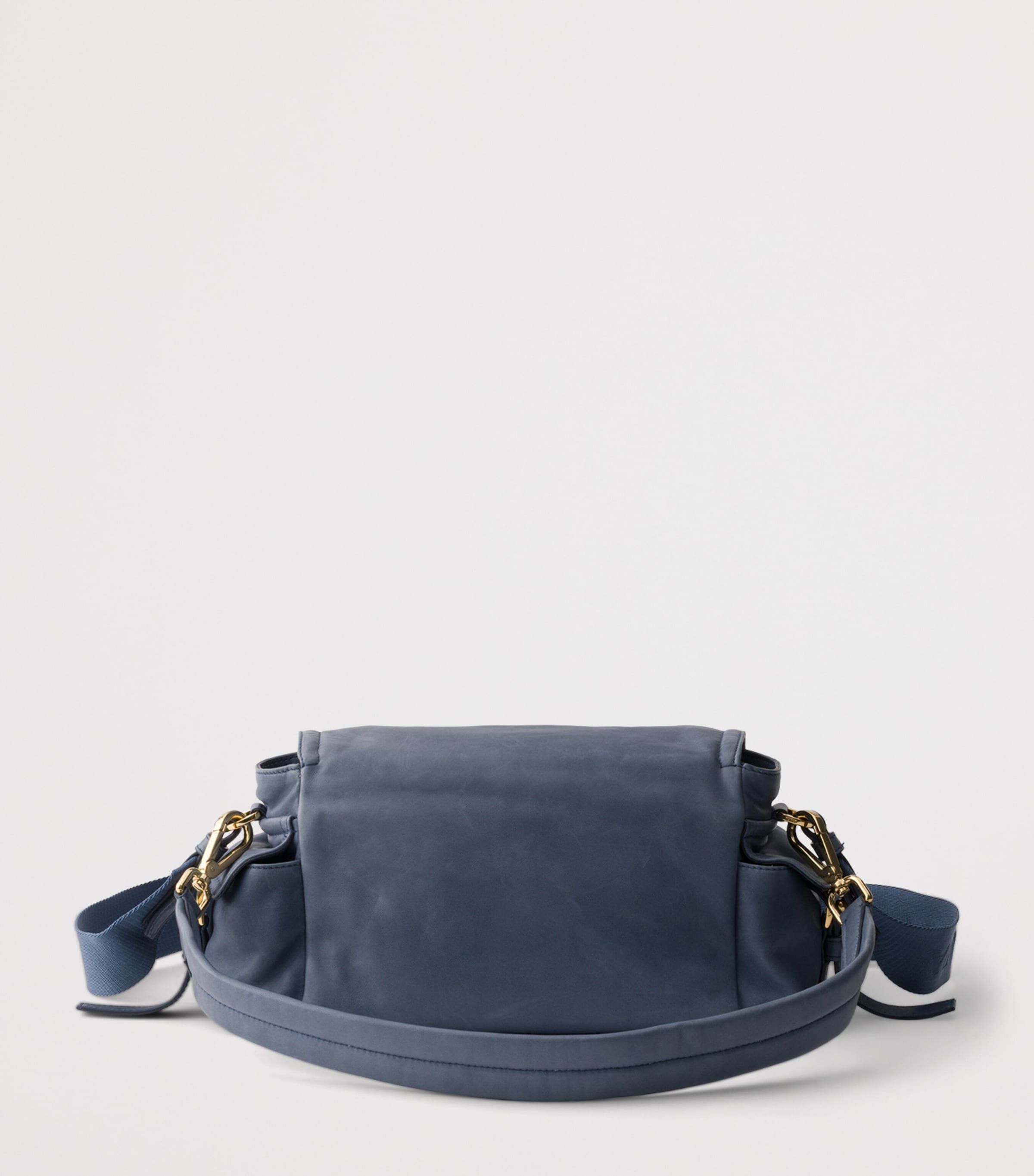 Prada Medium Lambskin Explore Shoulder Bag Blue Image 7