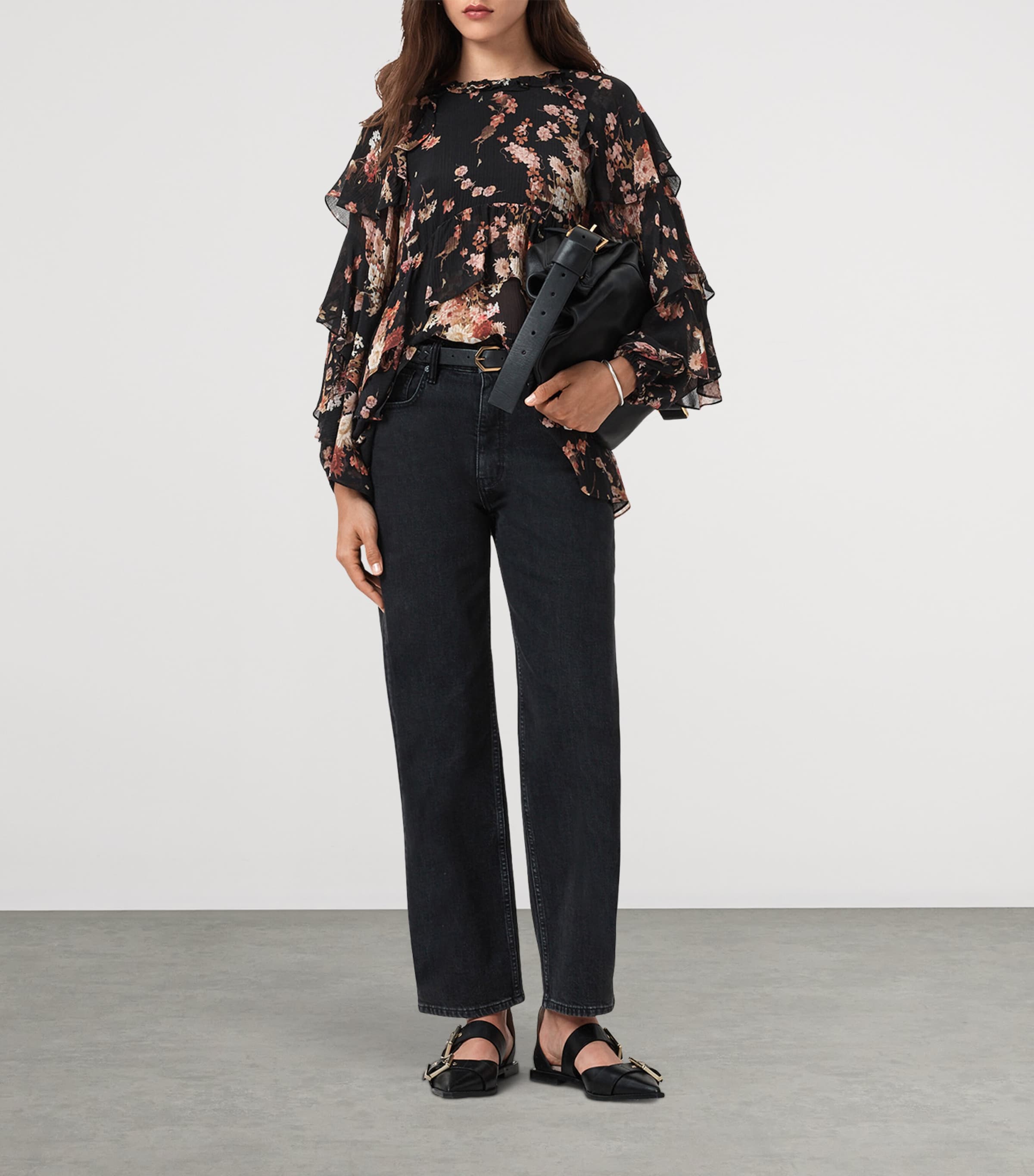Viscose-Silk Lissie Blouse ARMADA BLACK Image 3