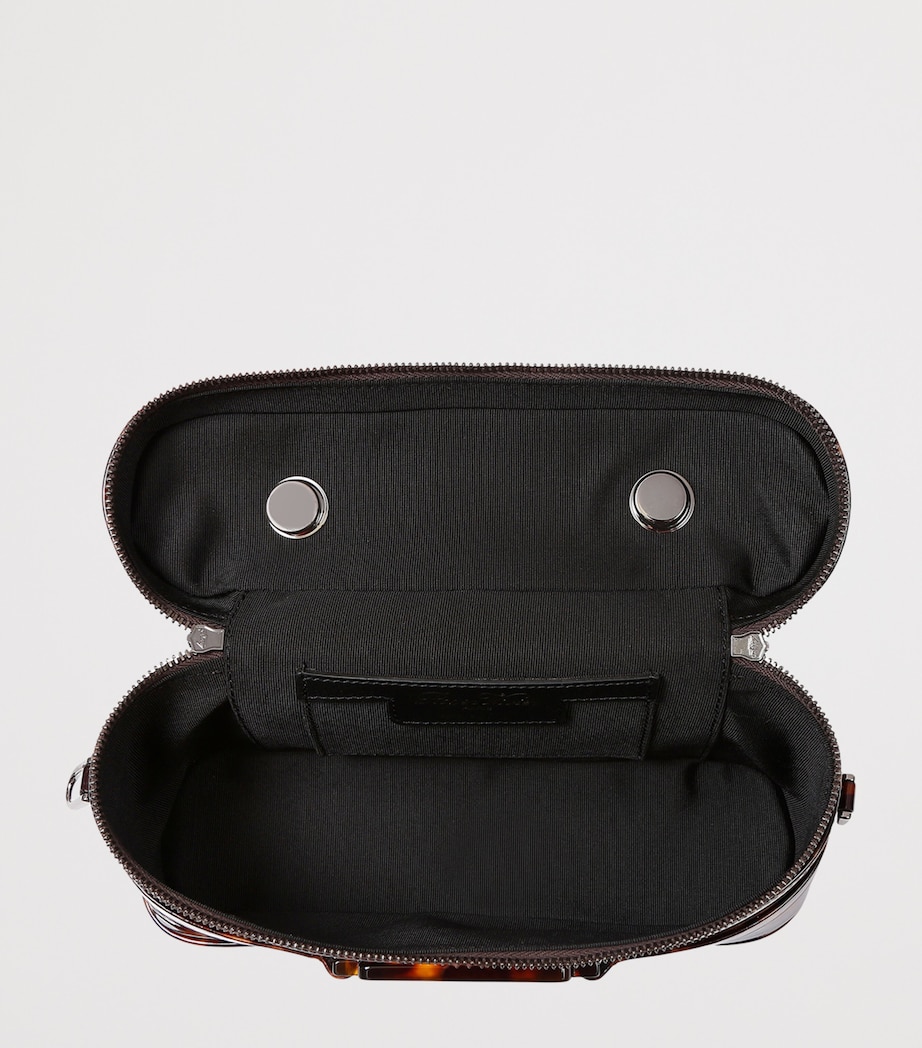 Roger Vivier Patent Leather Vanity Belle Vivier Top-Handle Bag Dk.brn Com Image 3