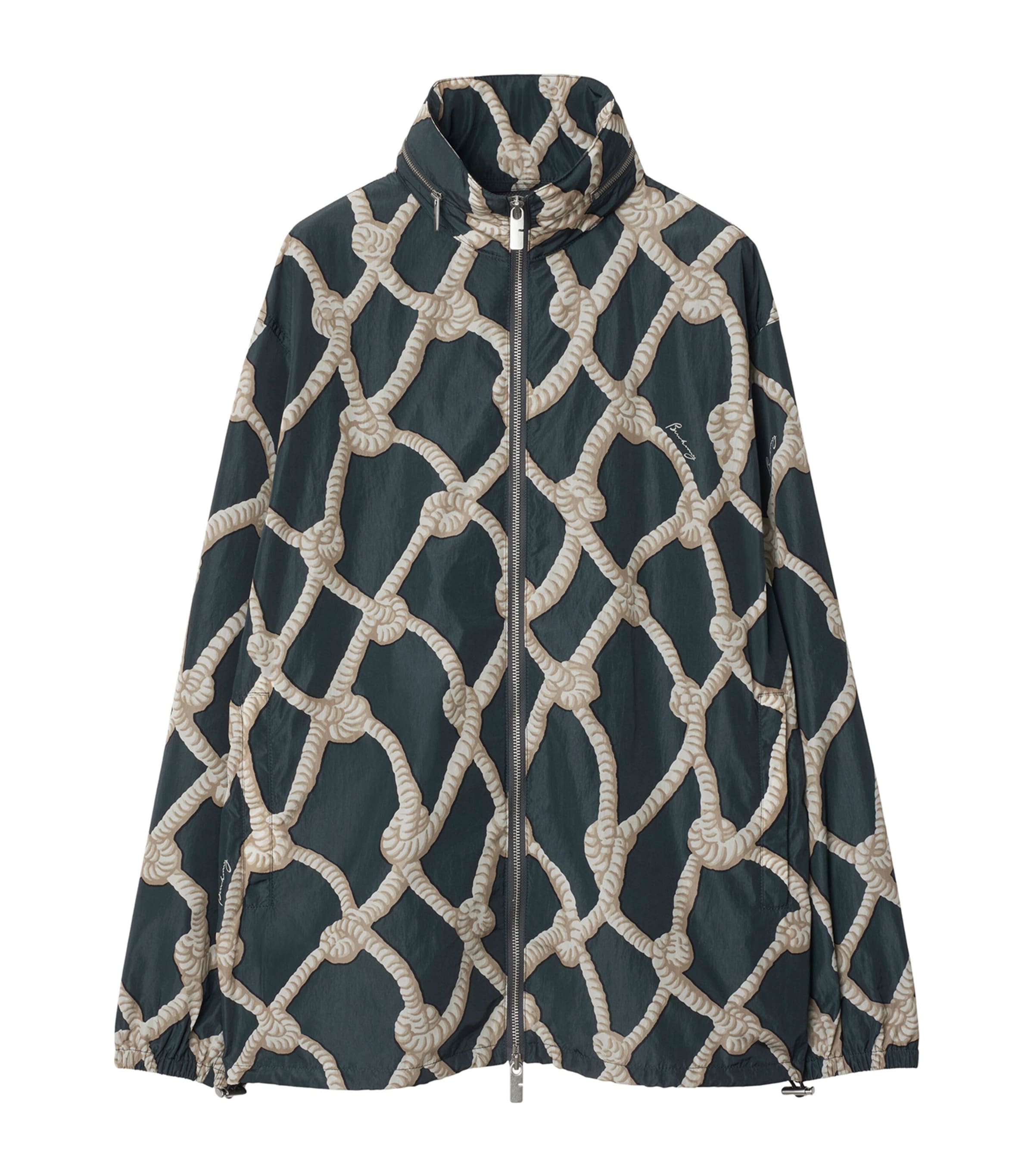 Burberry Knot Print Jacket In Green