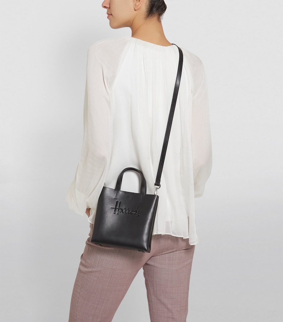 Mini Leather Kensington Tote Bag BLUE Image 9