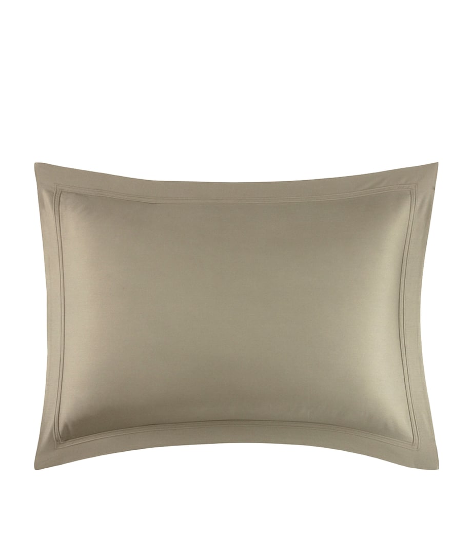 Yves Delorme Triomphe Kaki Standard Oxford Pillowcase (50cm x 75cm) Kaki Image 1