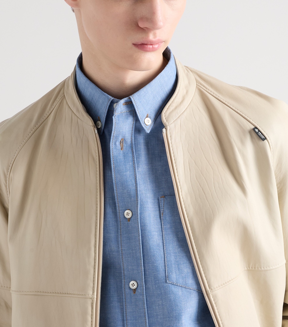 Prada Mens Cotton Chambray Shirt Blue Image 6