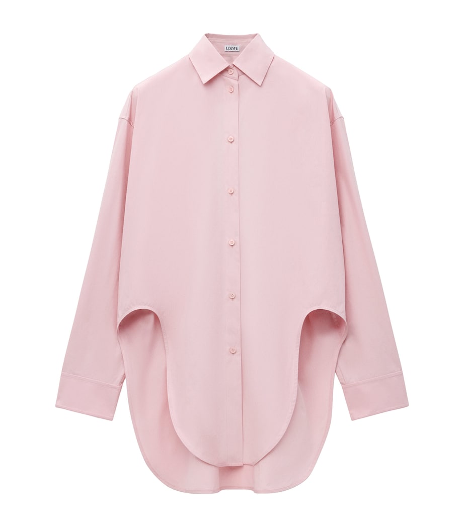 LOEWE Womens Asymmetric Longline Shirt Pink Image 1