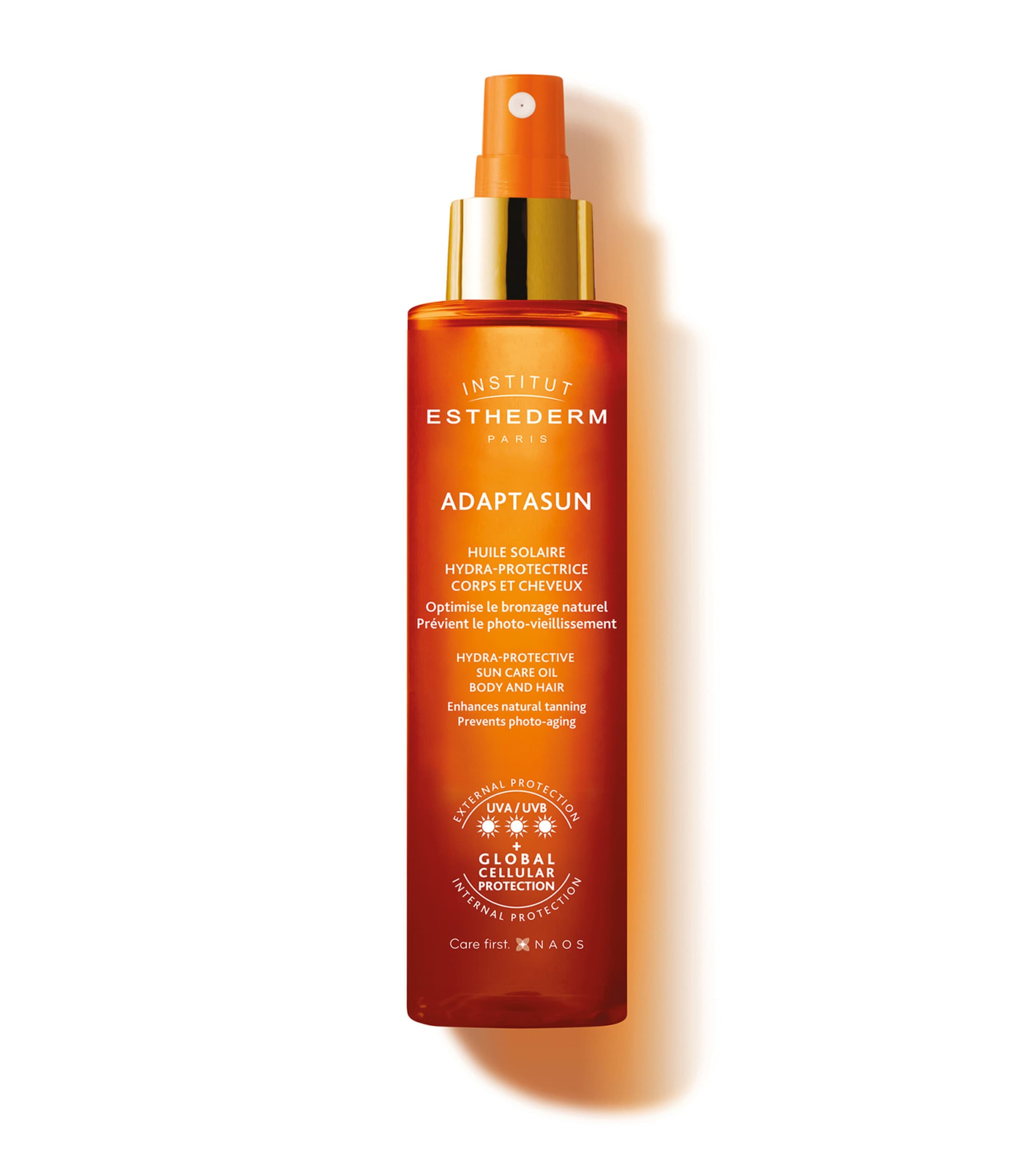 Institut Esthederm Adaptasun UVA/UVB Protective Face, Body & Hair Suncare Oil - Strong Sun (150ml) | Skincare | Suncare & Self Tanning | Sun Creams