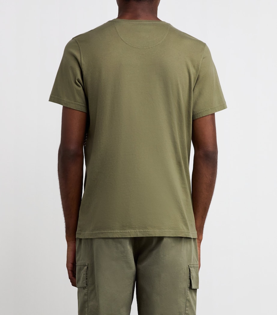 Cotton Braeside Stripe T-Shirt LIGHT MOSS Image 4