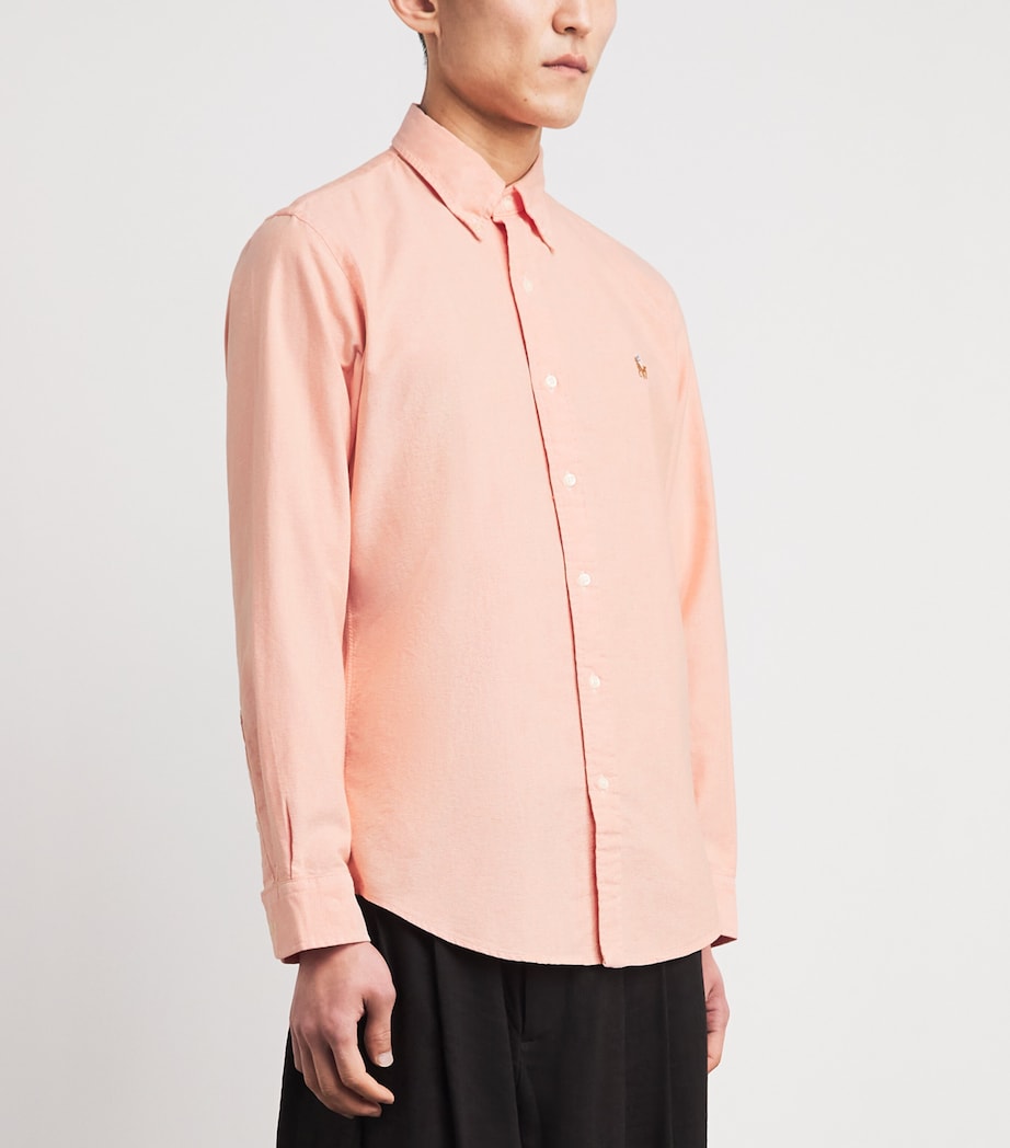 Polo Ralph Lauren Mens Custom Fit Oxford Shirt Kona Orange Image 4