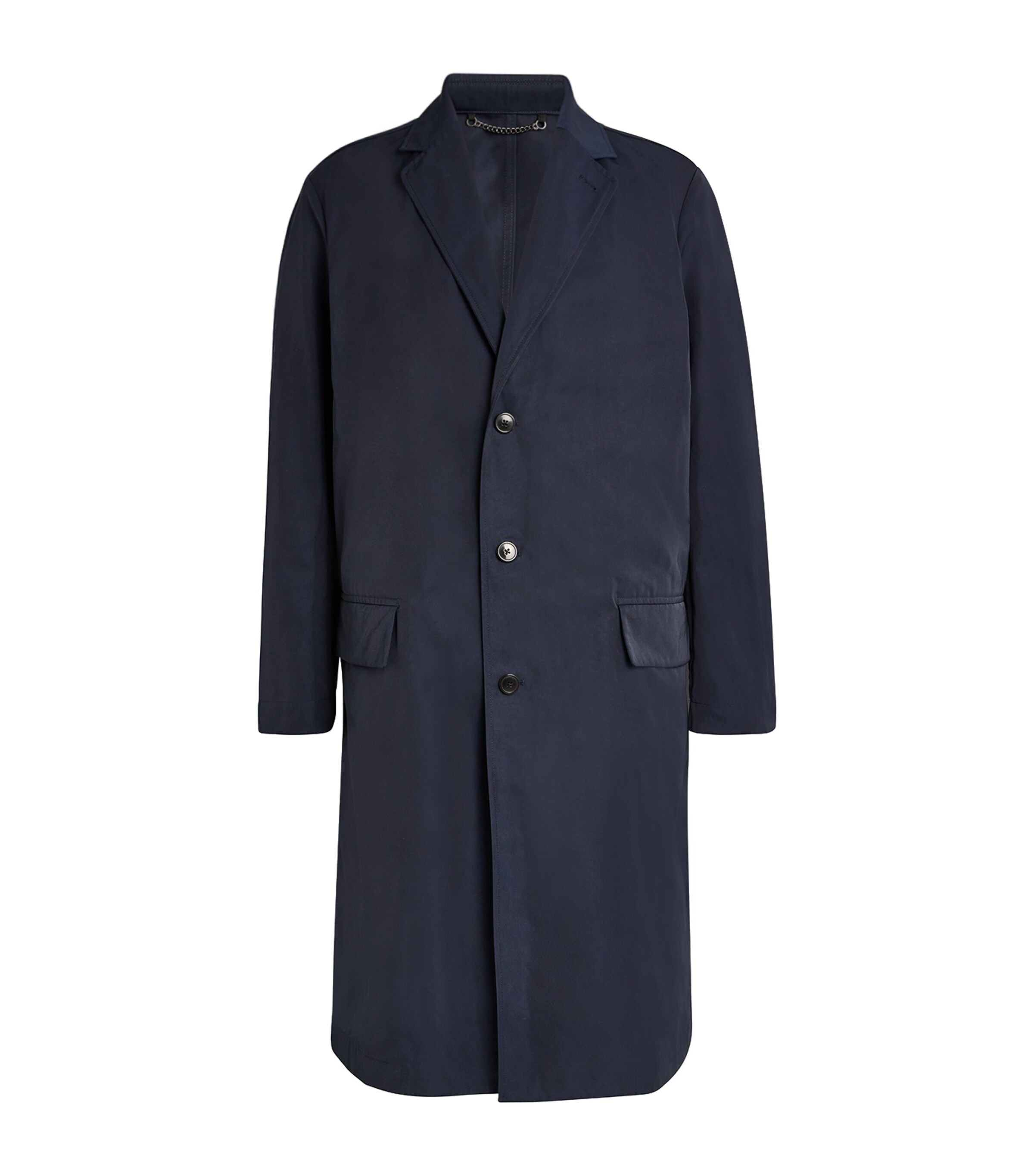 DRIES VAN NOTEN Mens Oversized Rinley Overcoat Navy Image 1