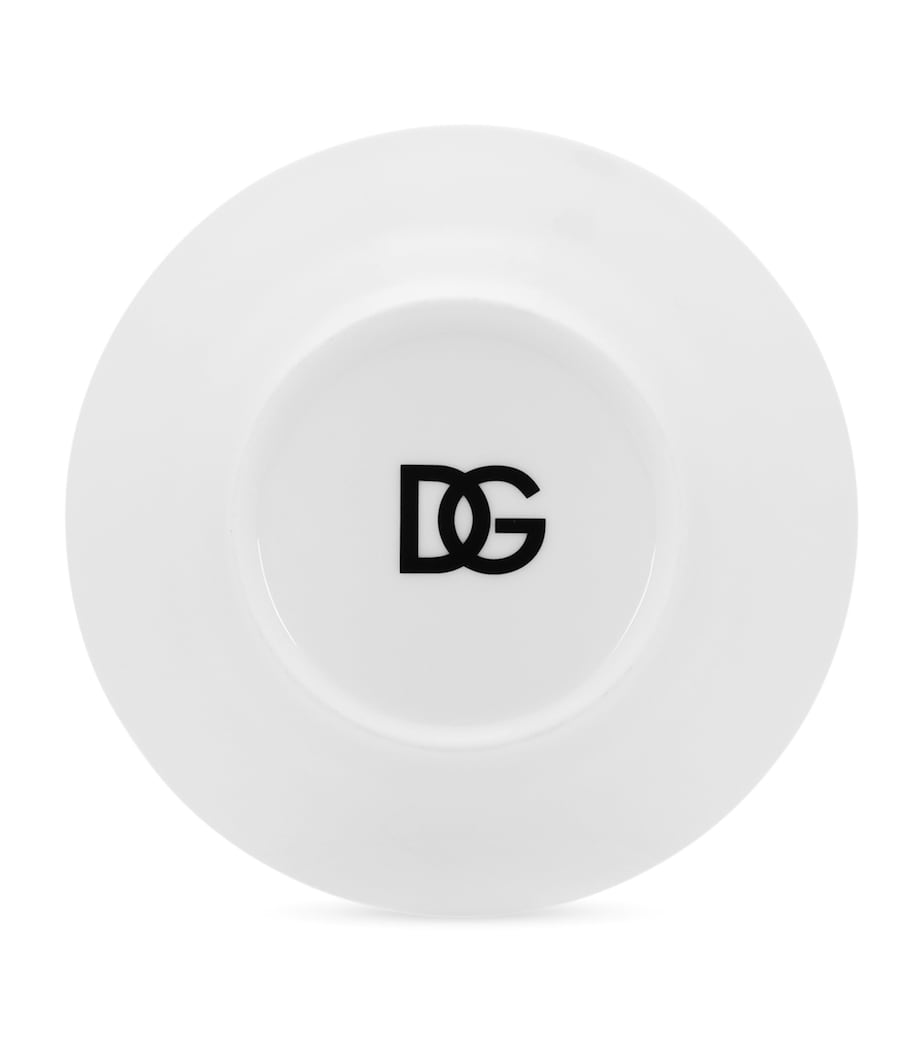 Set of 2 DG Millenials Logo Plates (19cm) U0009 BIANCO/NERO Image 2