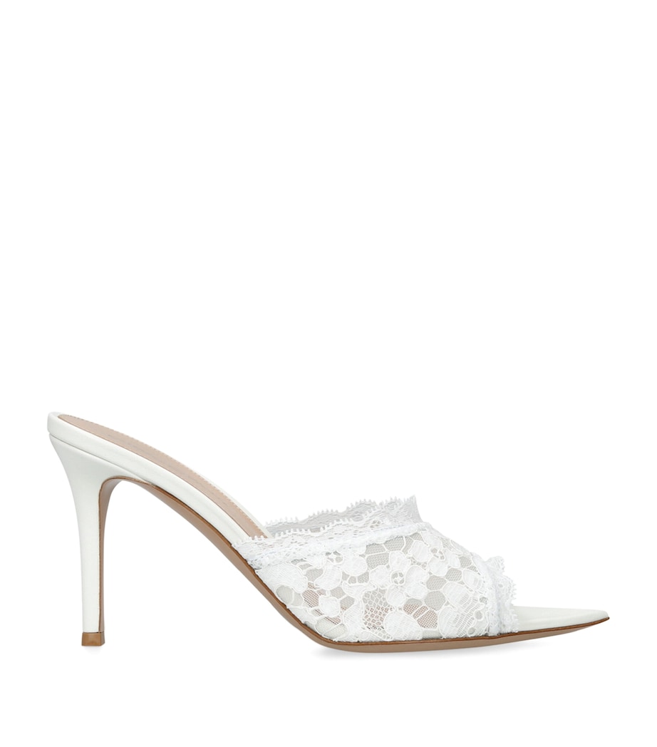 Lace Claudia Mules 85 WHITE Image 1