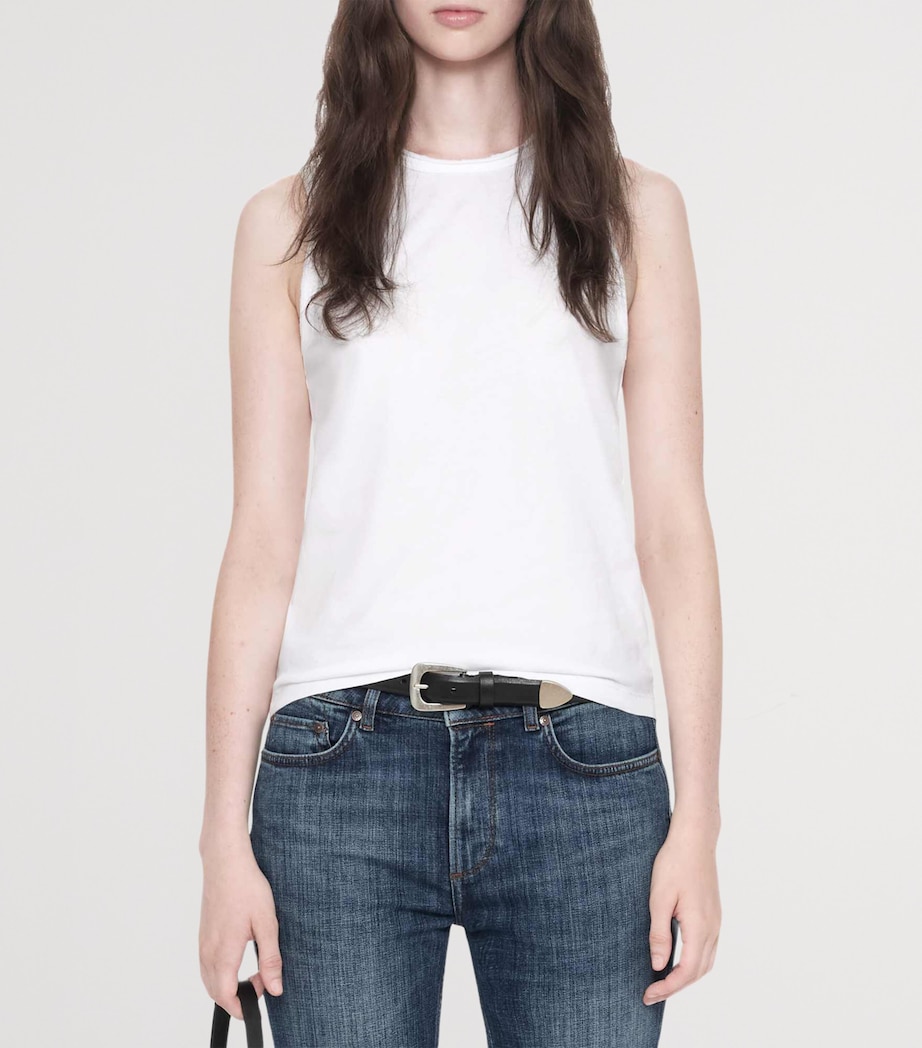 AllSaints Womens Organic Cotton Jenny Tank Top Optic White Image 3