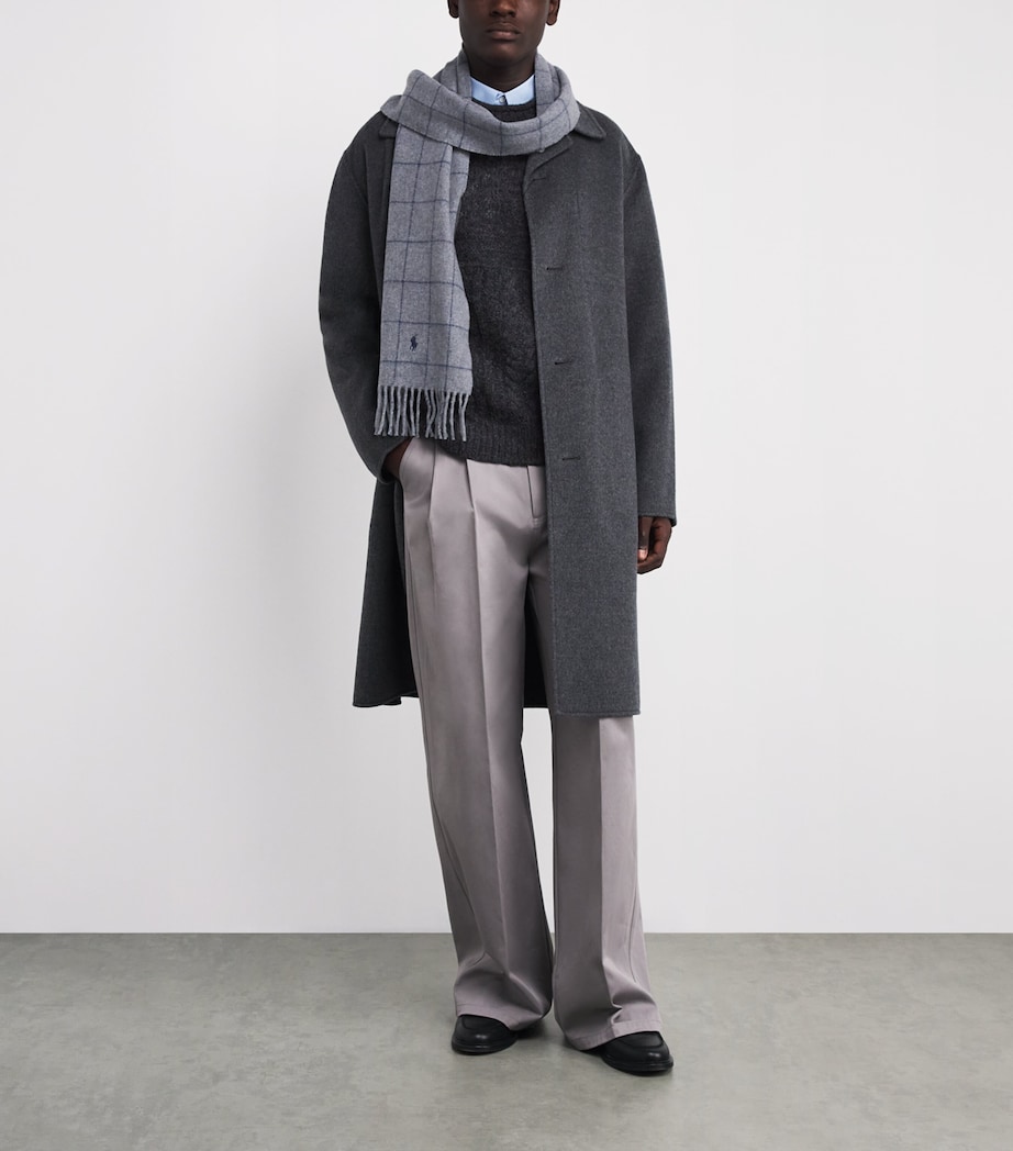 Wool-Blend Monochrome Flag Sweater GREY Image 2