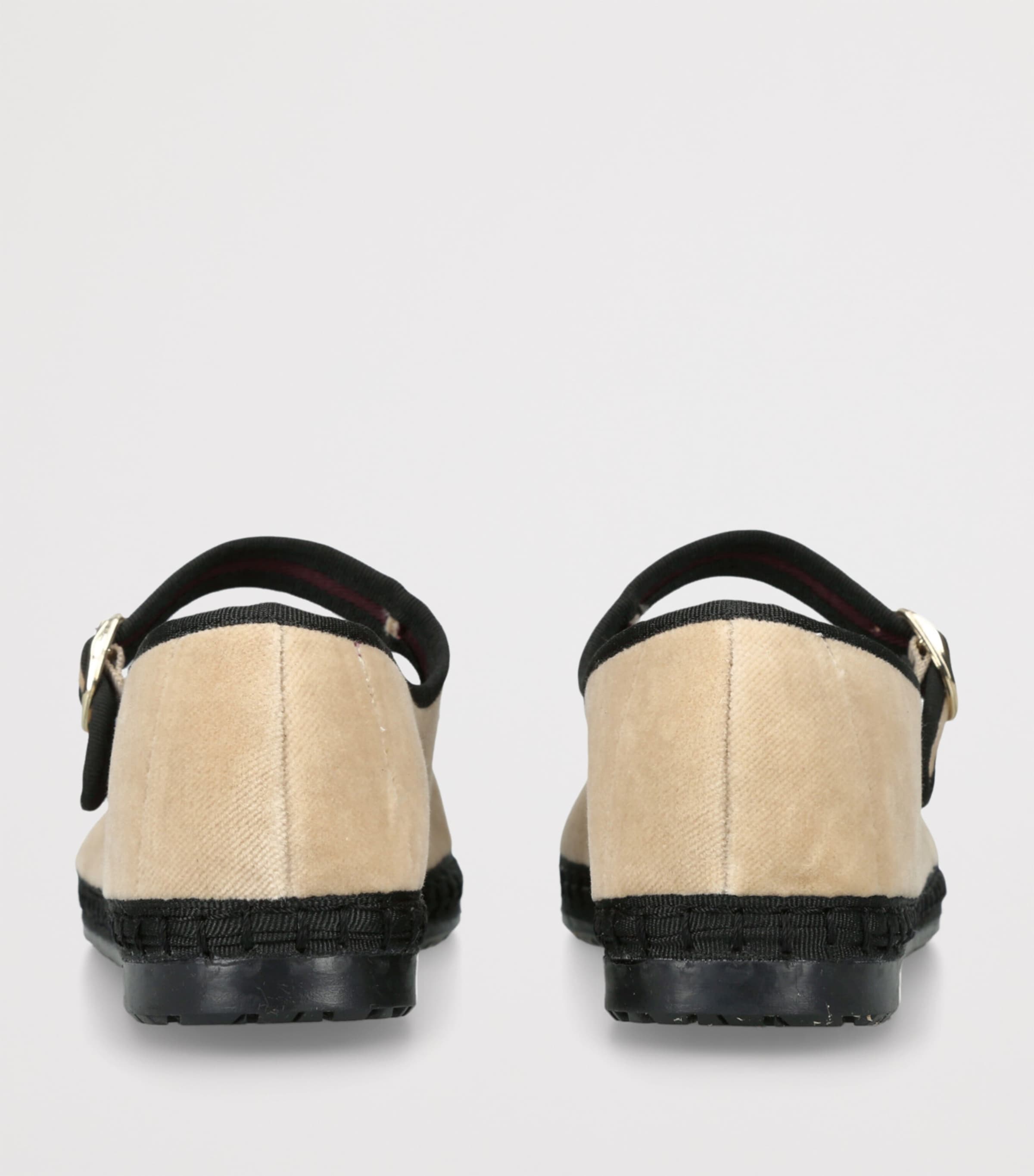 Flabelus Velvet Theodora Mary Janes Cream Comb Image 2