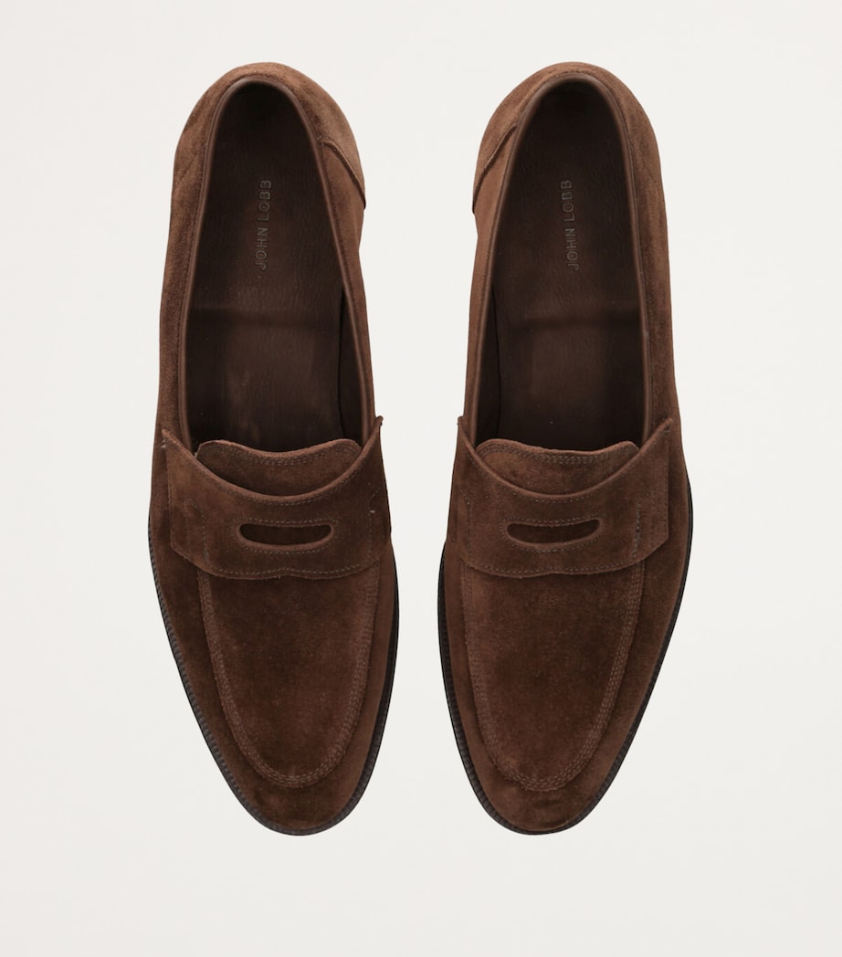 Suede James Unlined Loafers DARK BROWN Image 4