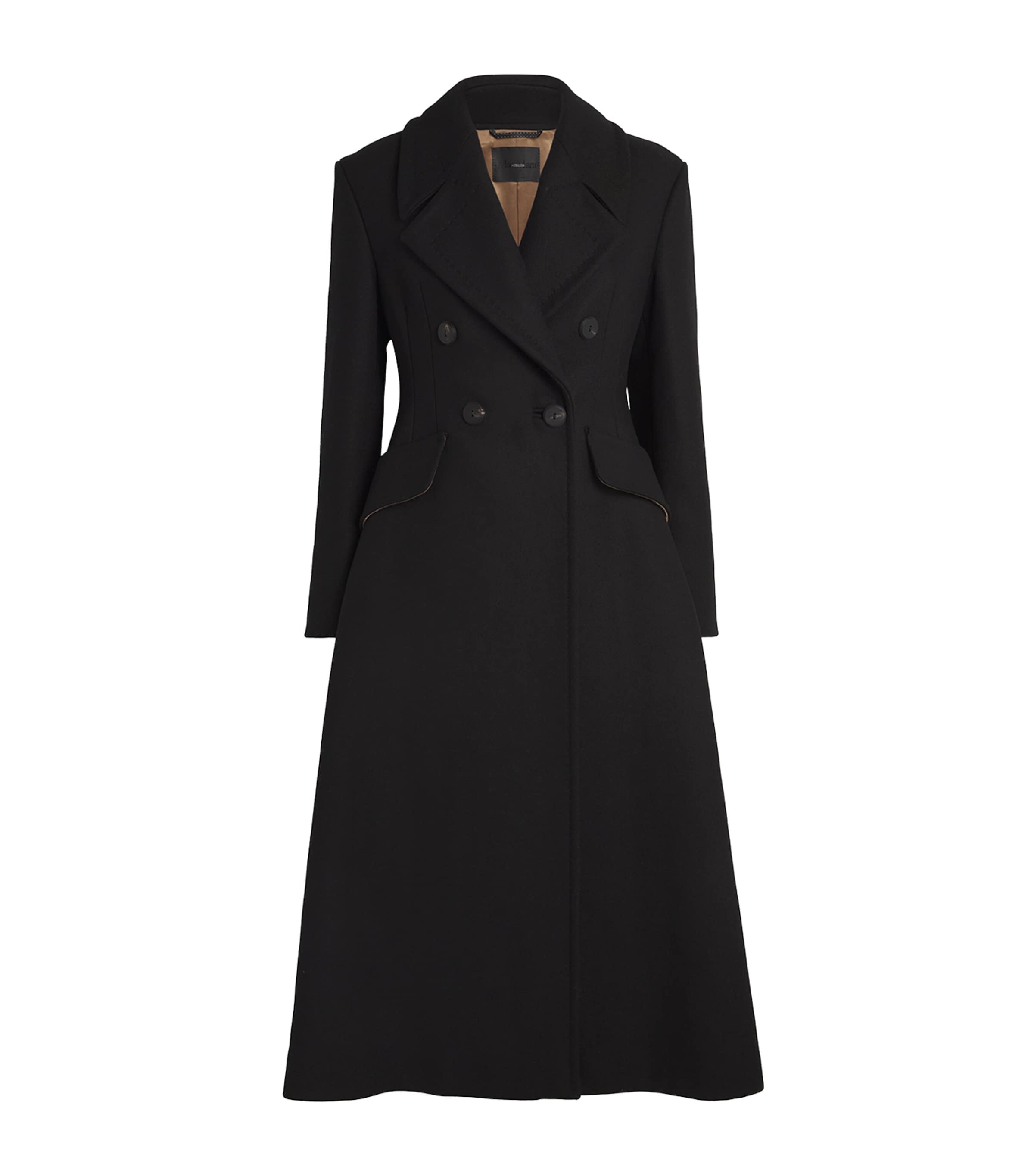Max Mara Virgin Wool-cashmere Coat In Black