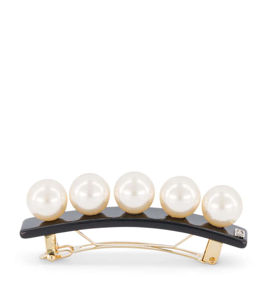 Oversize Pearl-Detail Slide Hair Clip N2- NOIR Image 1