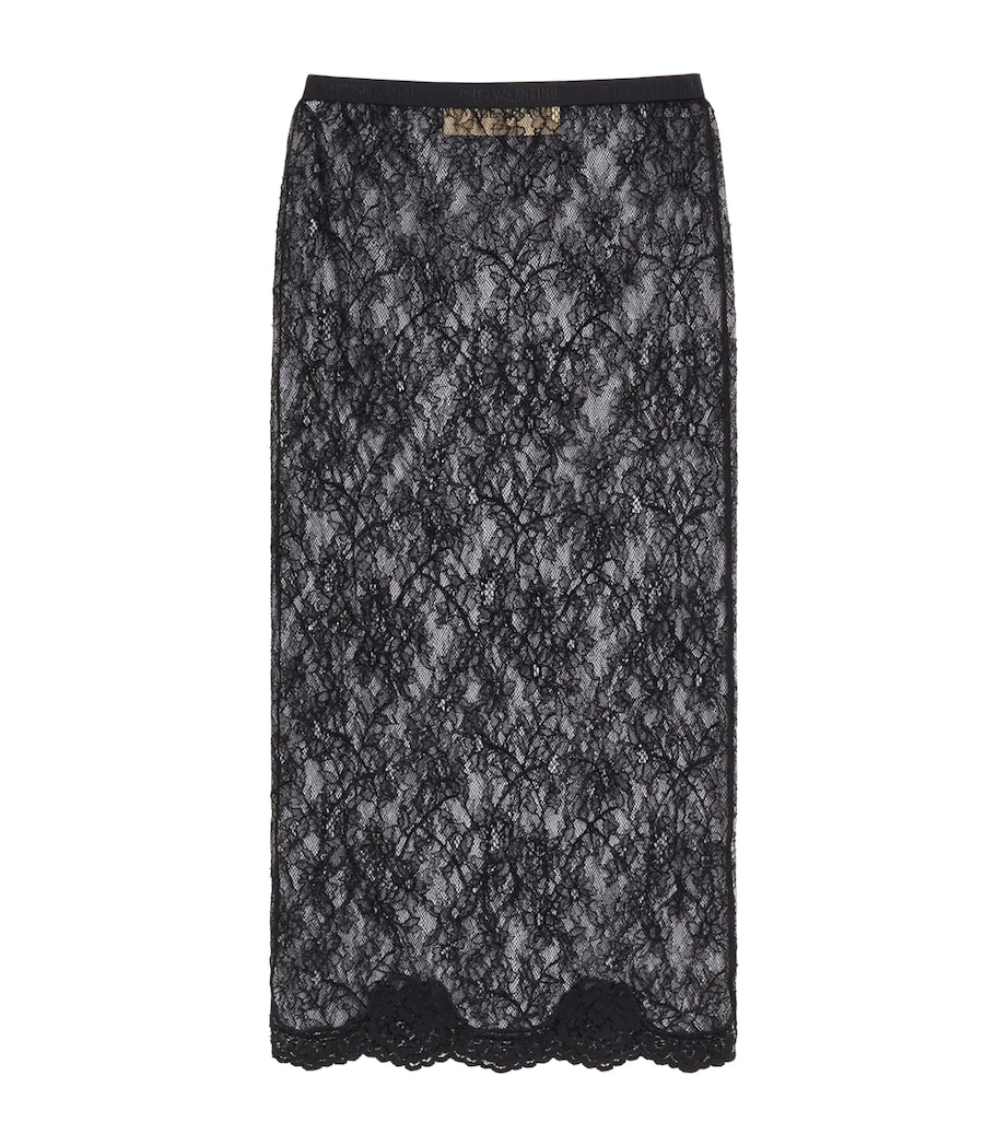 Valentino Womens Lace Midi Pencil Skirt Image 1