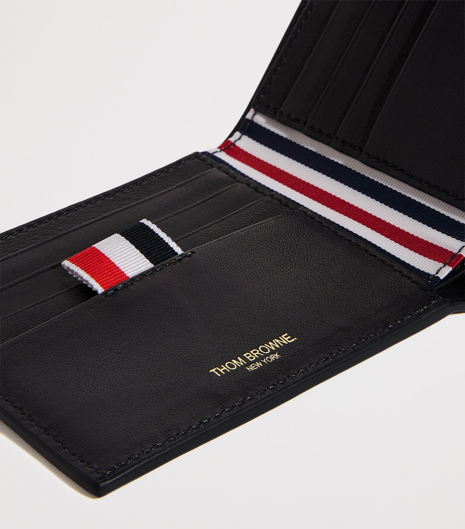 Thom Browne Leather Bifold Wallet Black Image 4