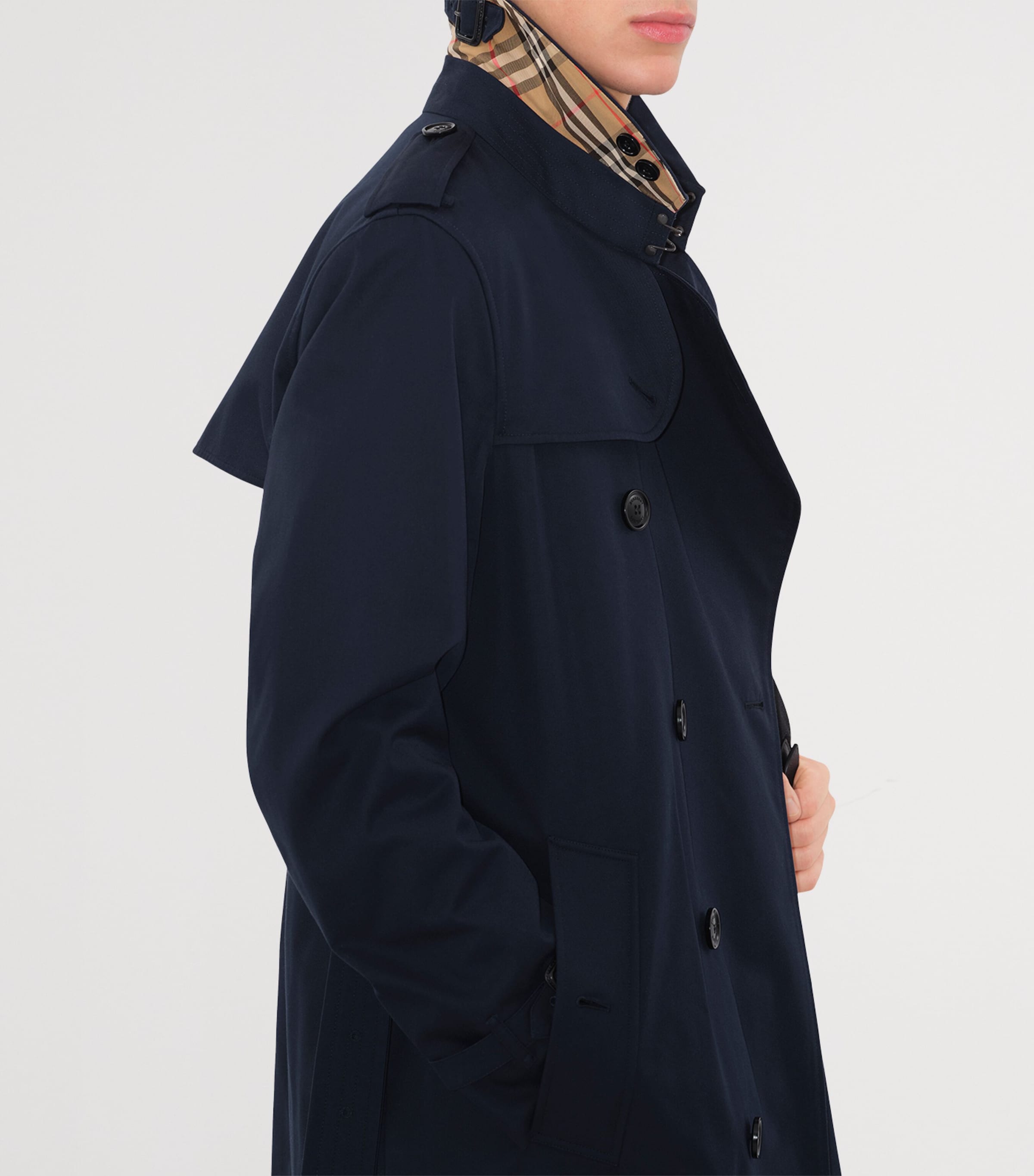 Mid-Length Kensington Heritage Trench Coat COAL BLUE Image 5