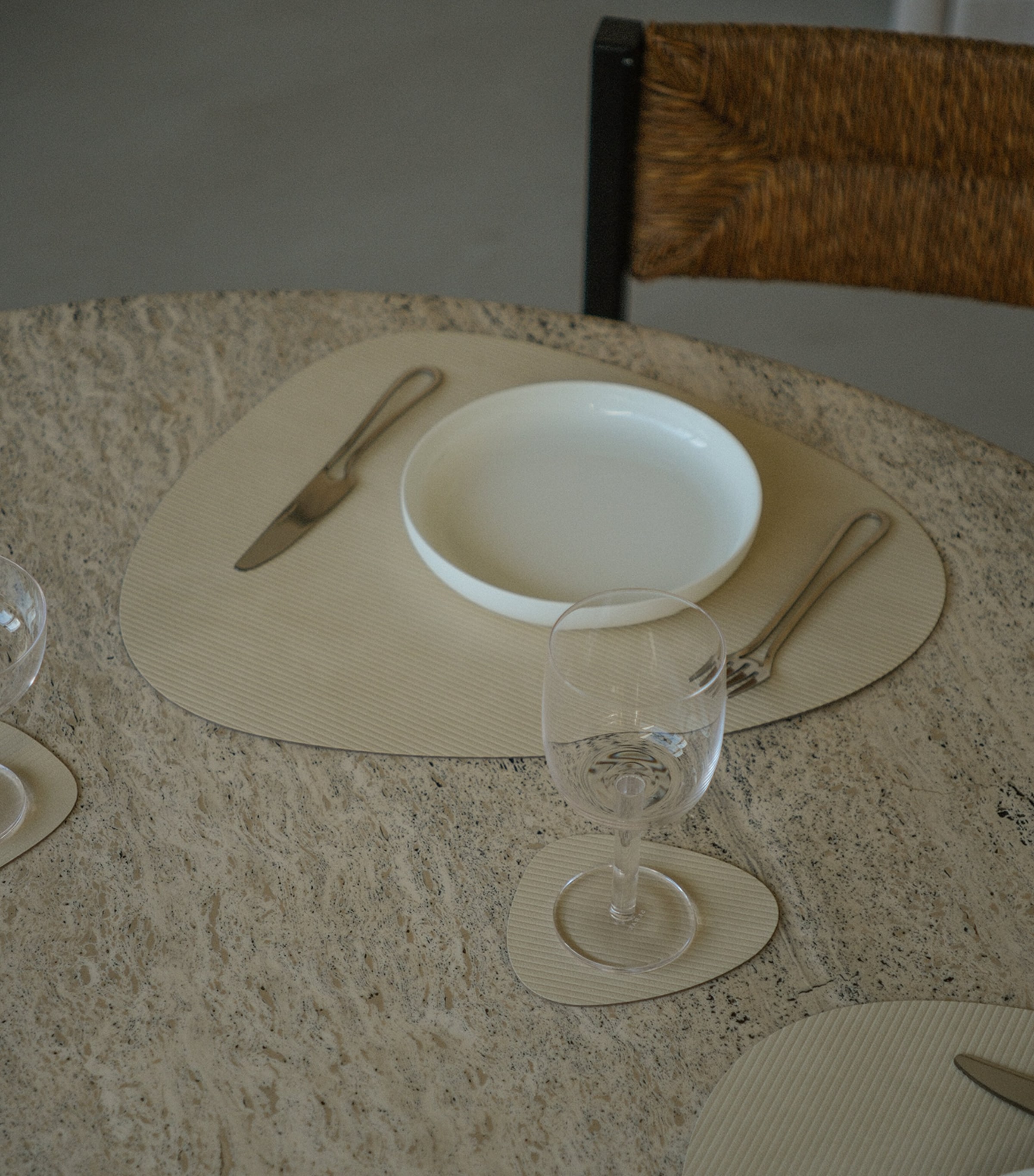 Curve Corduroy Coasters (Set of 4) VANILLA Image 3