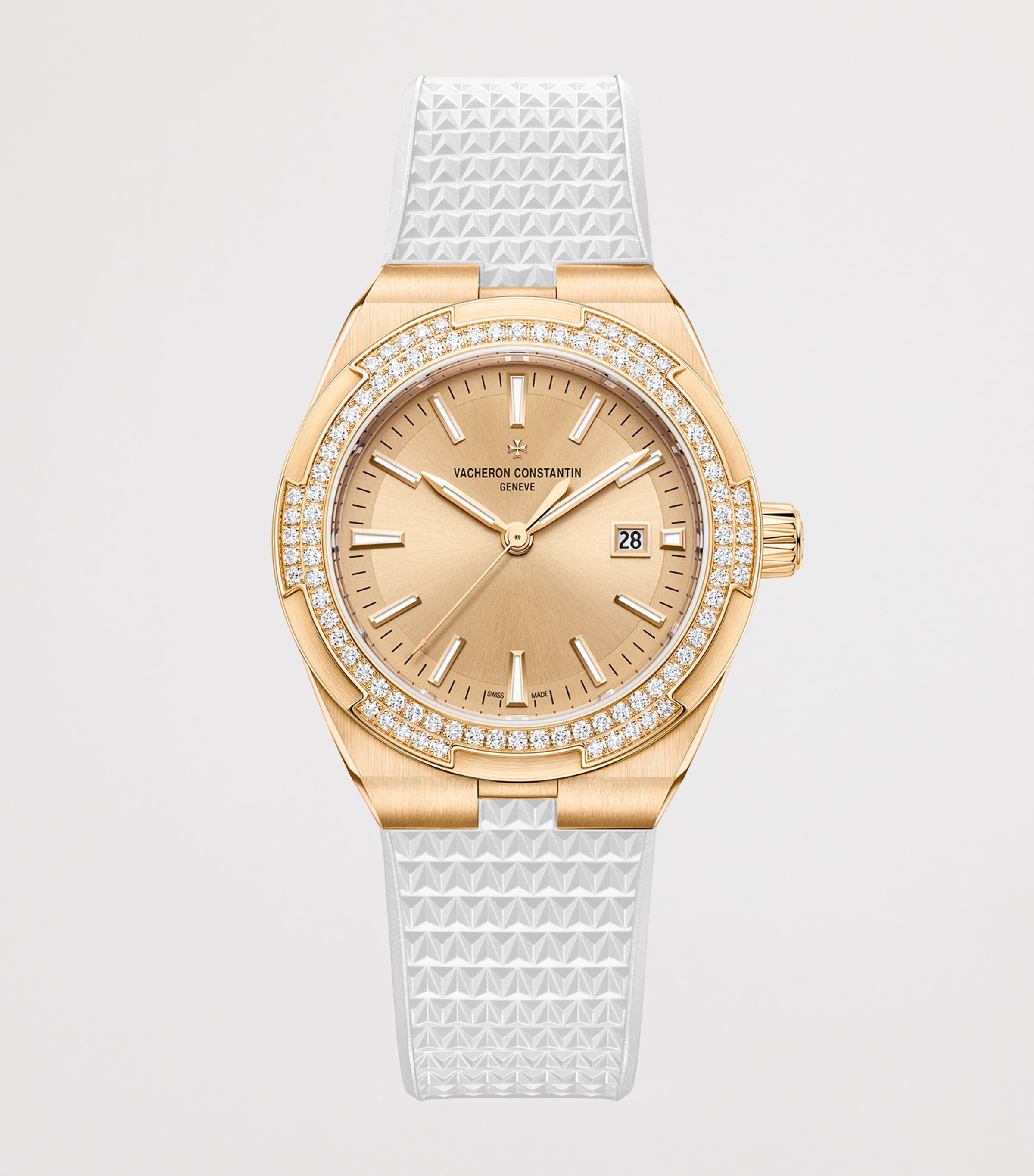 Vacheron Constantin Rose Gold and Diamond Overseas Watch 35mm Pink Gold Image 3
